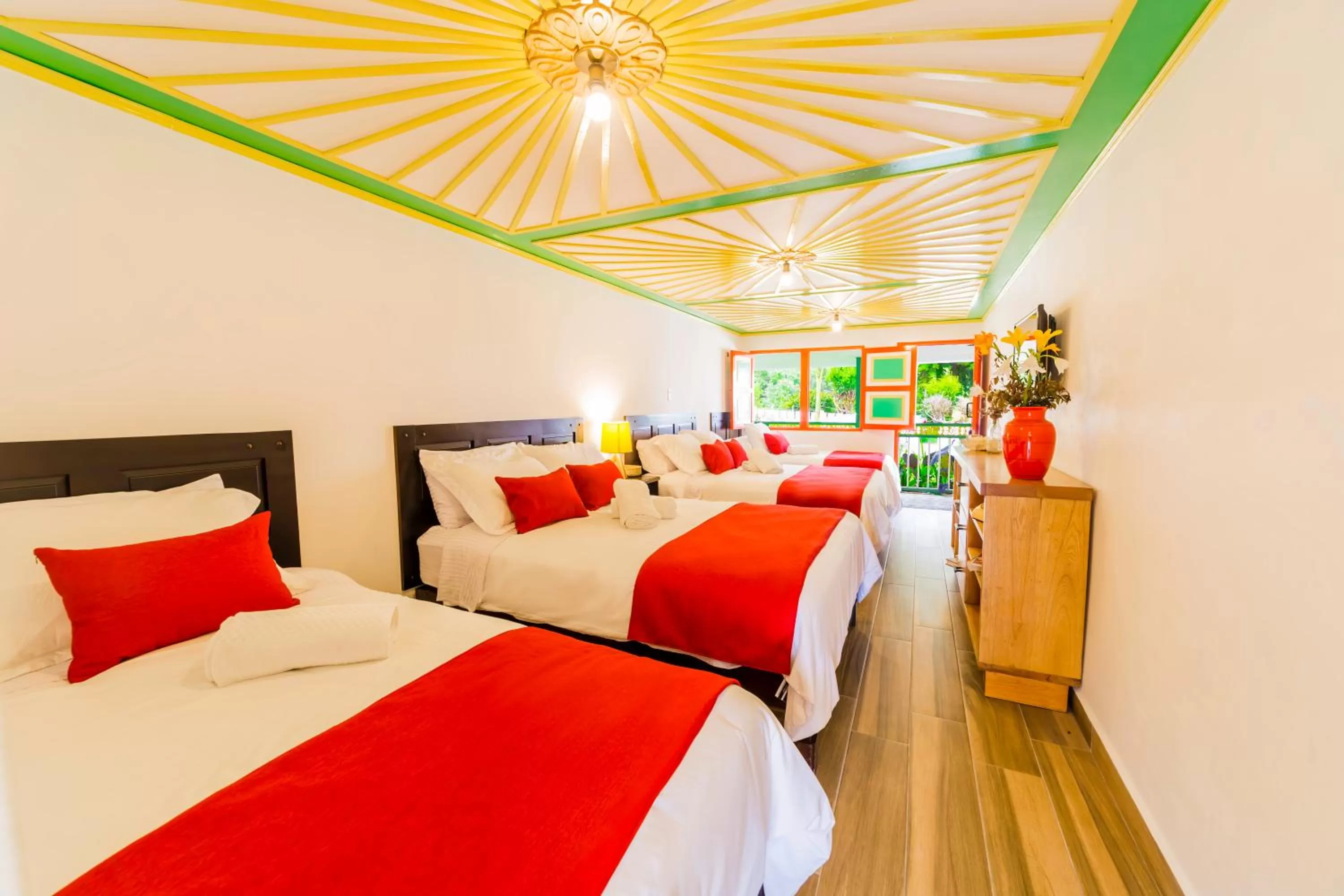 Bed in Hotel Mirador de Boquia Salento