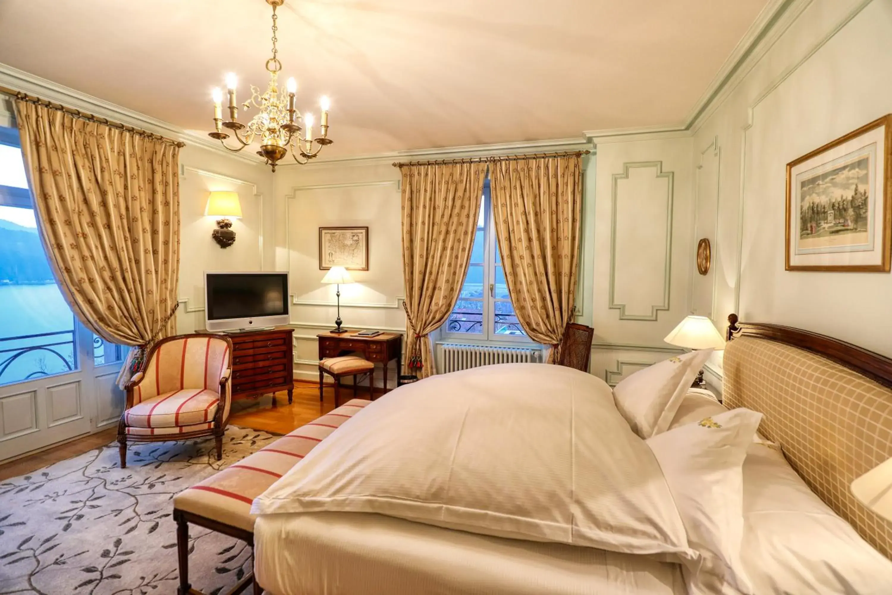 Living room in Le Manoir Au Lac