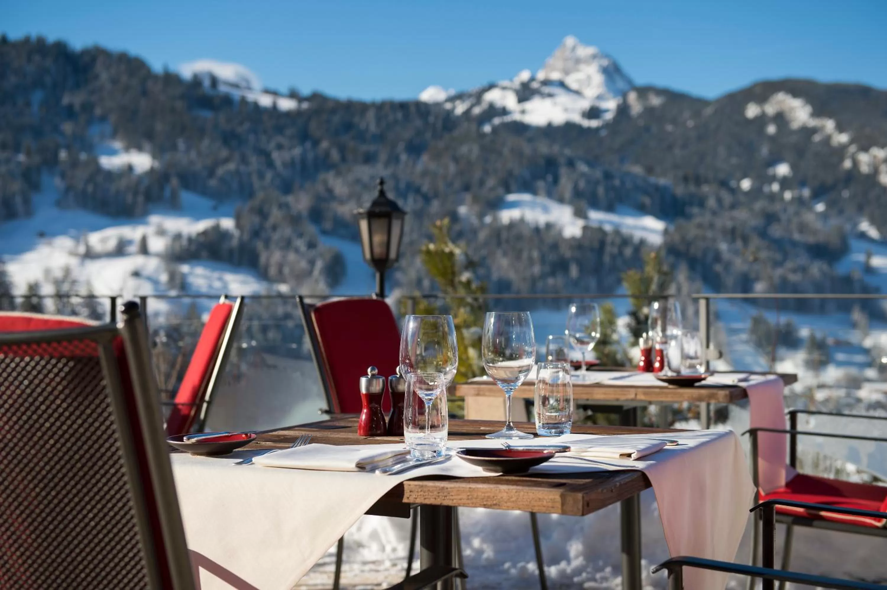 Balcony/Terrace in Hotel Le Grand Chalet Gstaad