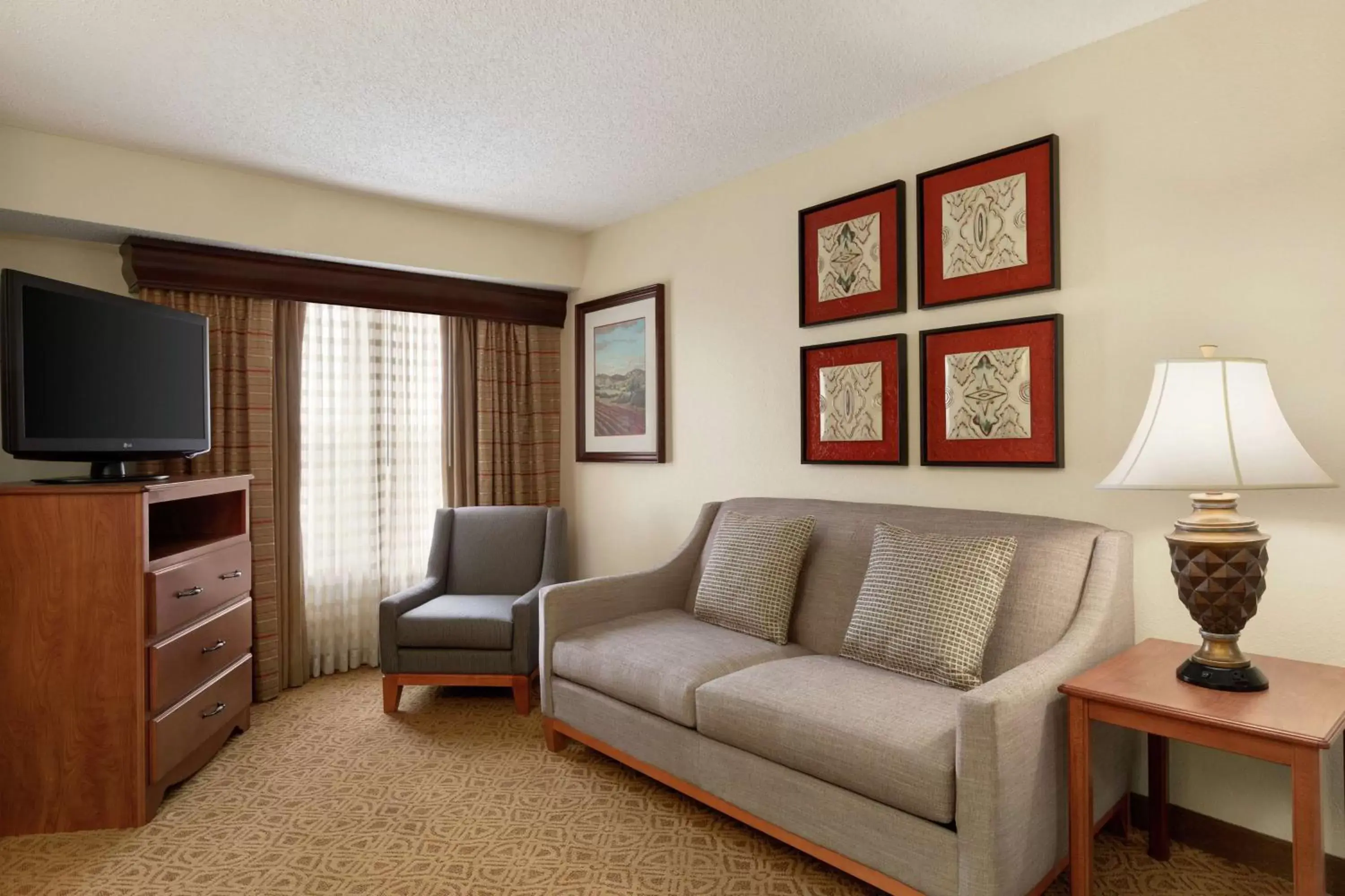 Bedroom, Seating Area in Homewood Suites by Hilton Dallas-Park Central Area