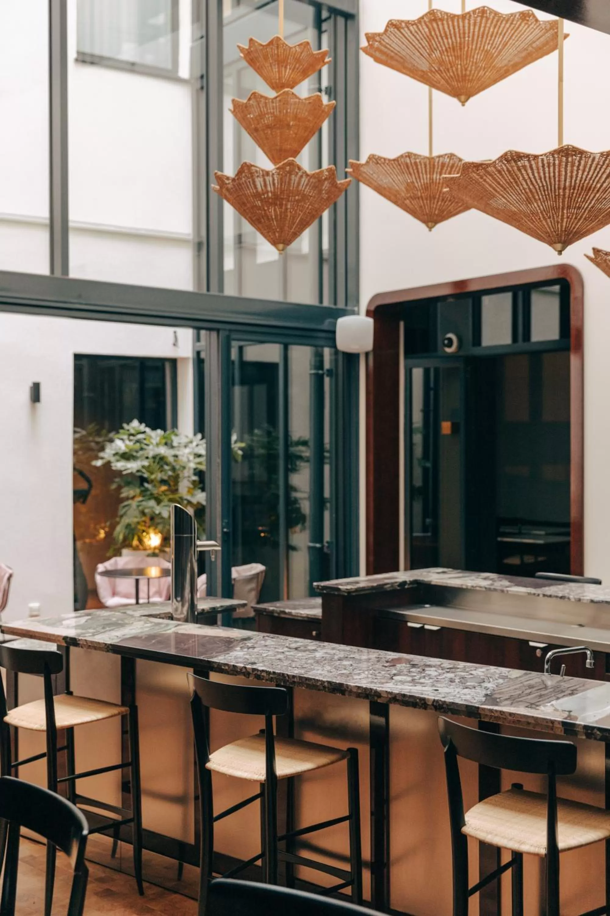 Patio in Hôtel Wallace, a Member of Design Hotels