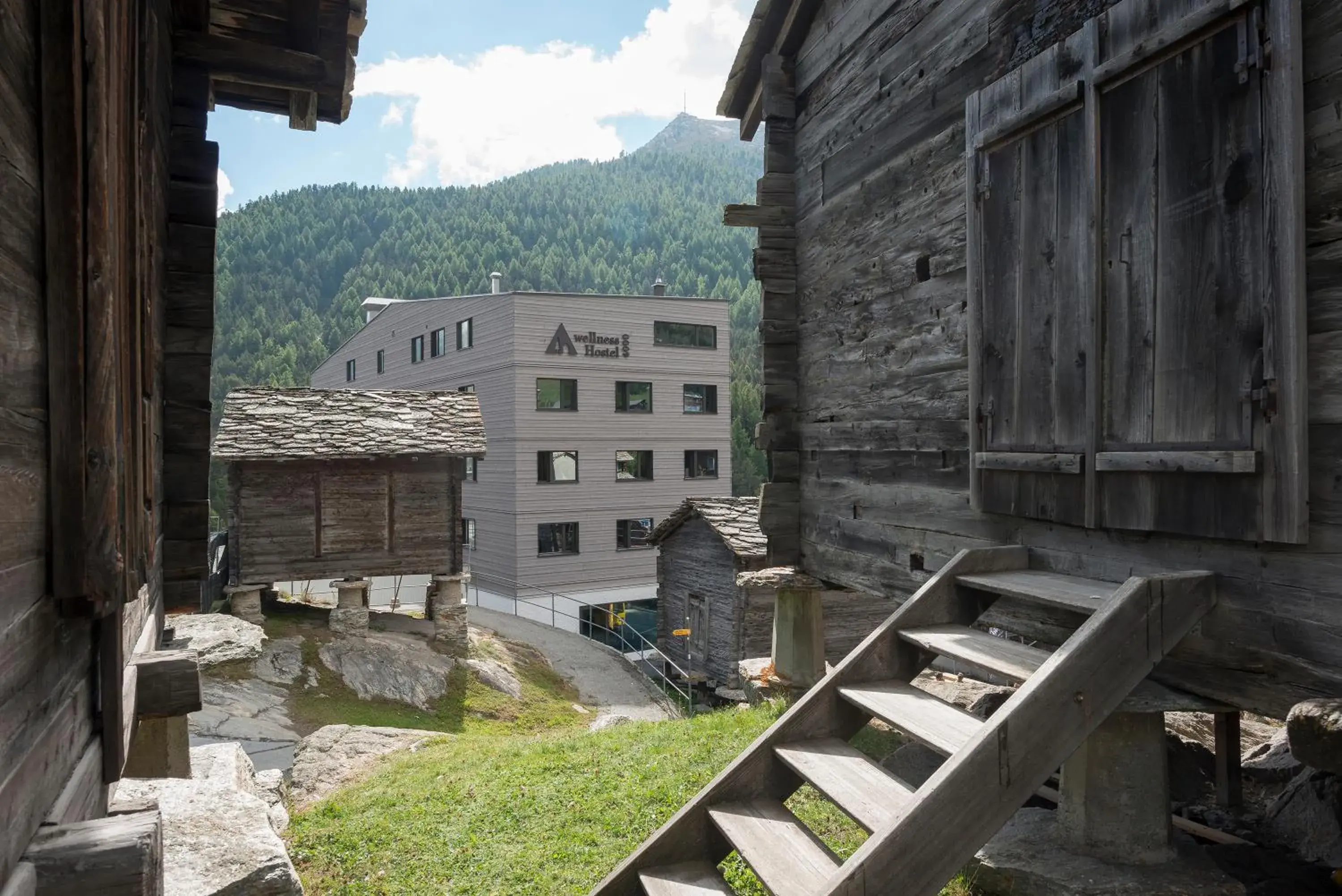 Facade/entrance in Saas-Fee wellnesshostel4000 Facade/entrance in Saas-Fee wellnesshostel4000