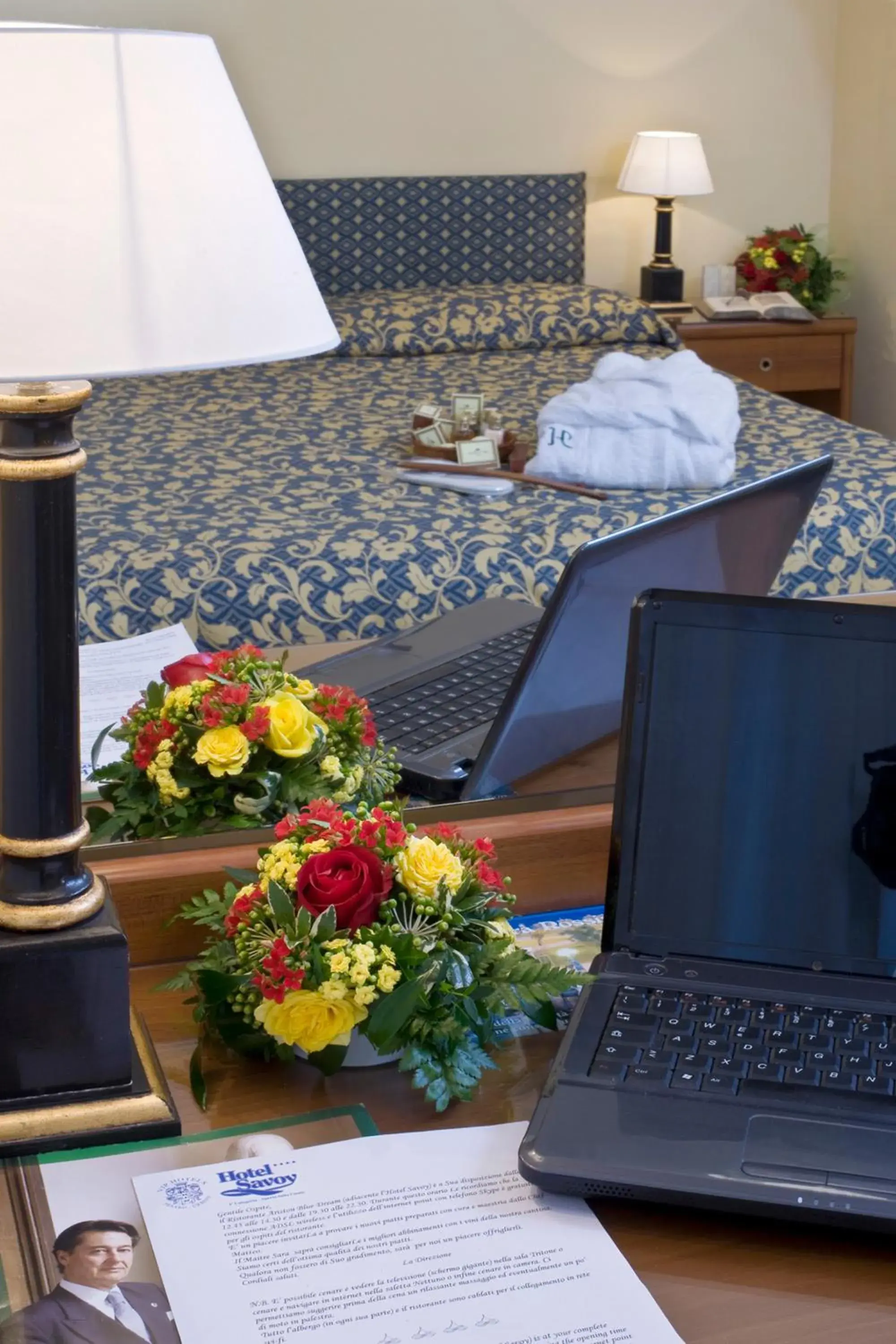 Decorative detail, Bed in Hotel Savoy