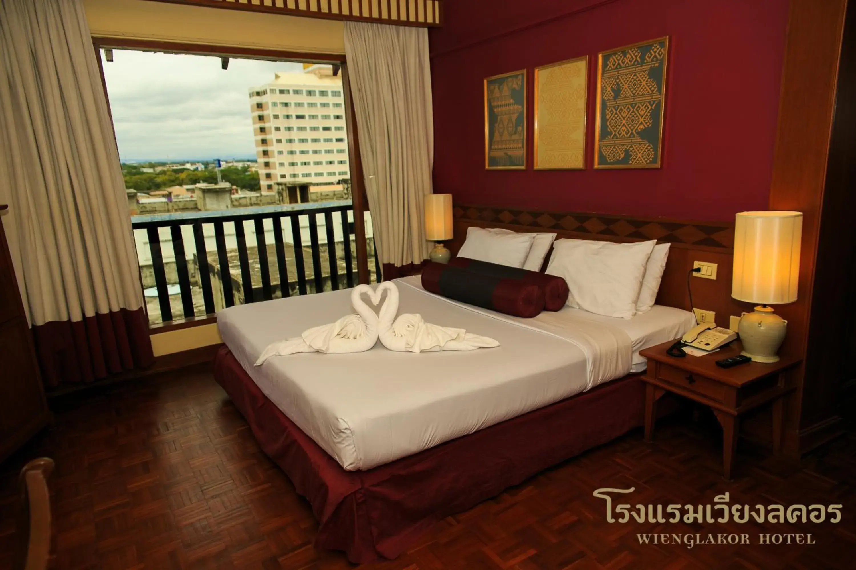 City view, Bed in Wienglakor Hotel Lampang City view, Bed in Wienglakor Hotel Lampang