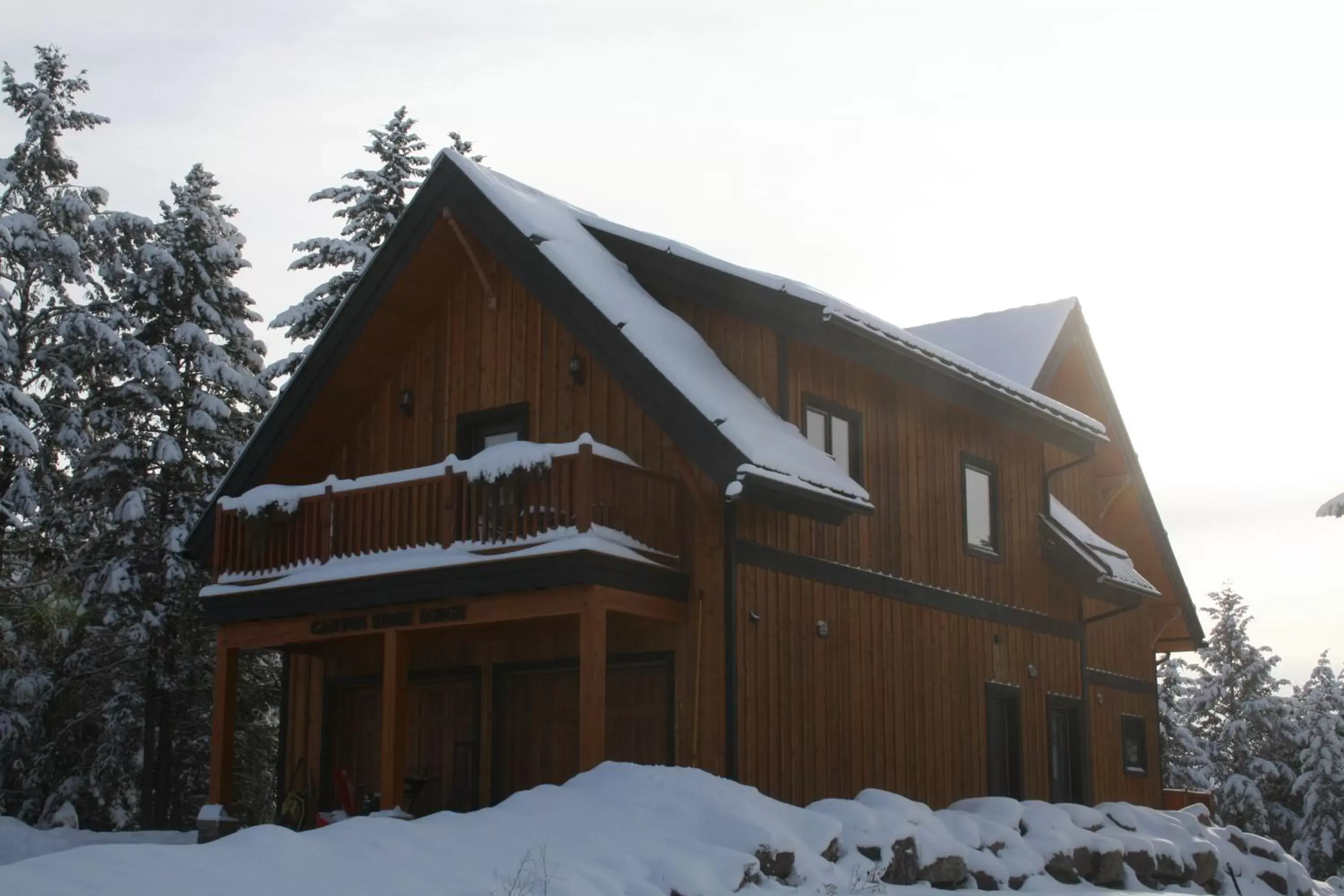 Facade/entrance, Winter in Canyon Ridge Lodge