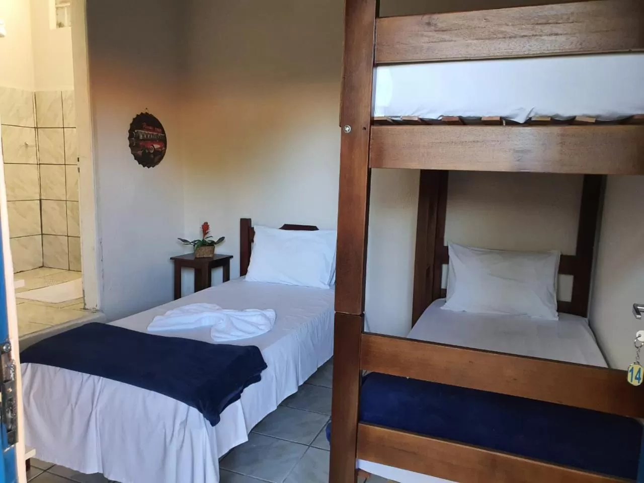 Bed in Pousada Dois Rios