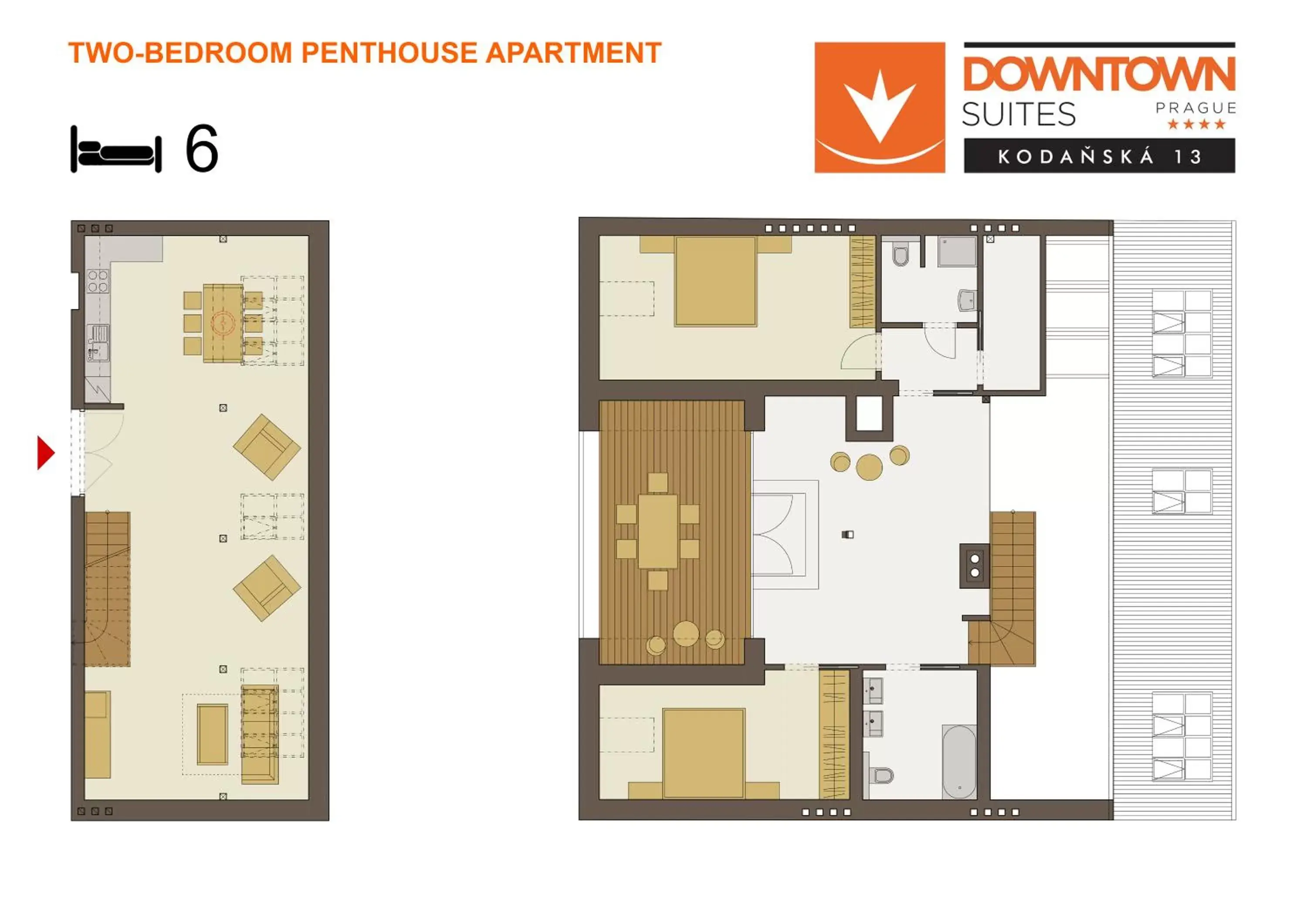 Floor Plan in Downtown Suites Kodanska