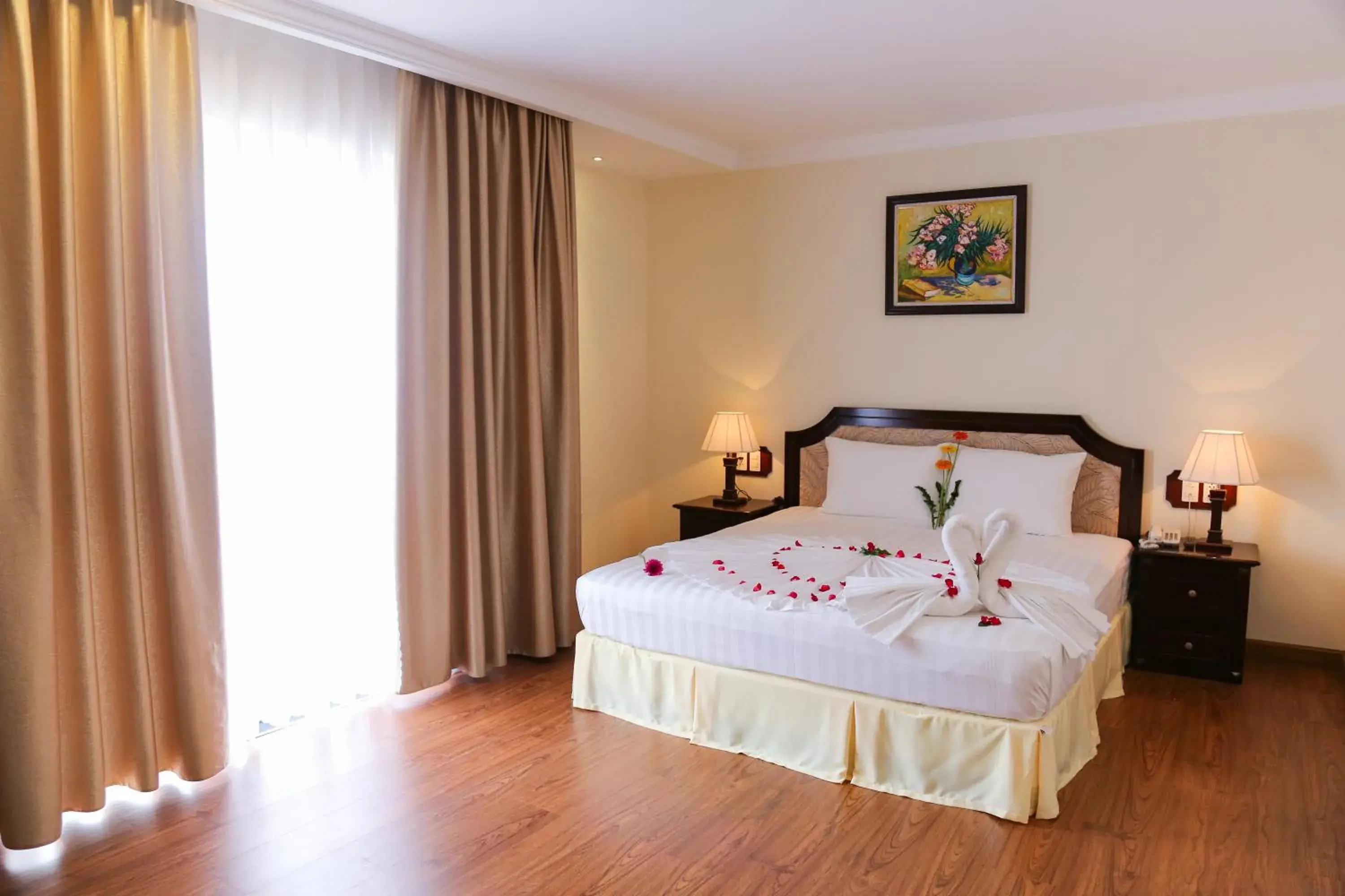 Bed in Iris Dalat Hotel