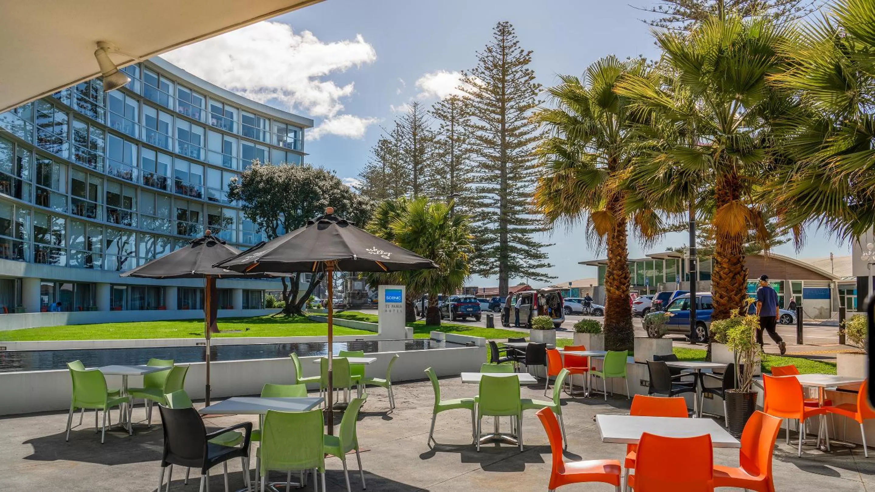 Patio in Scenic Hotel Te Pania