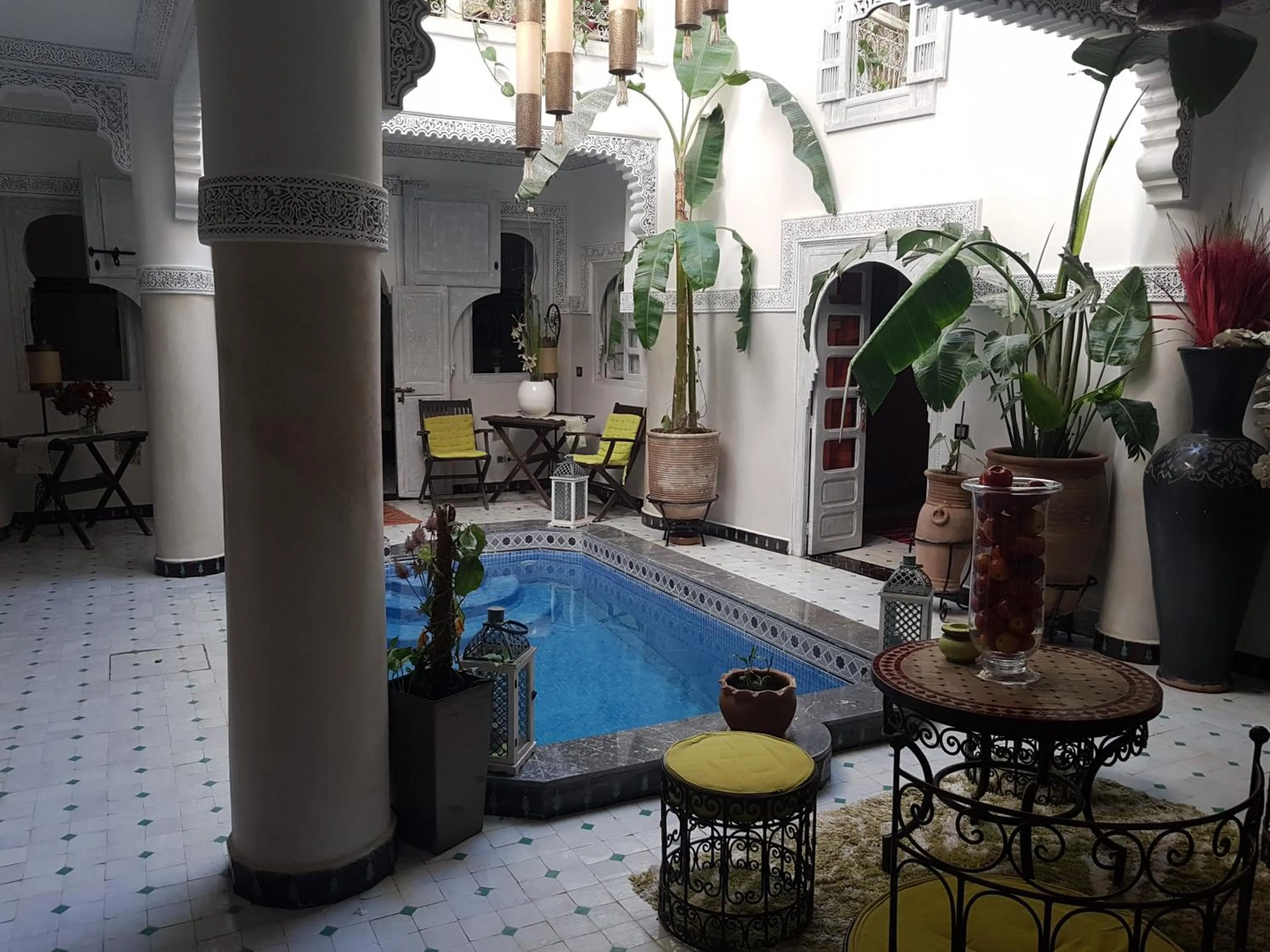 Pool view in Riad Eloise