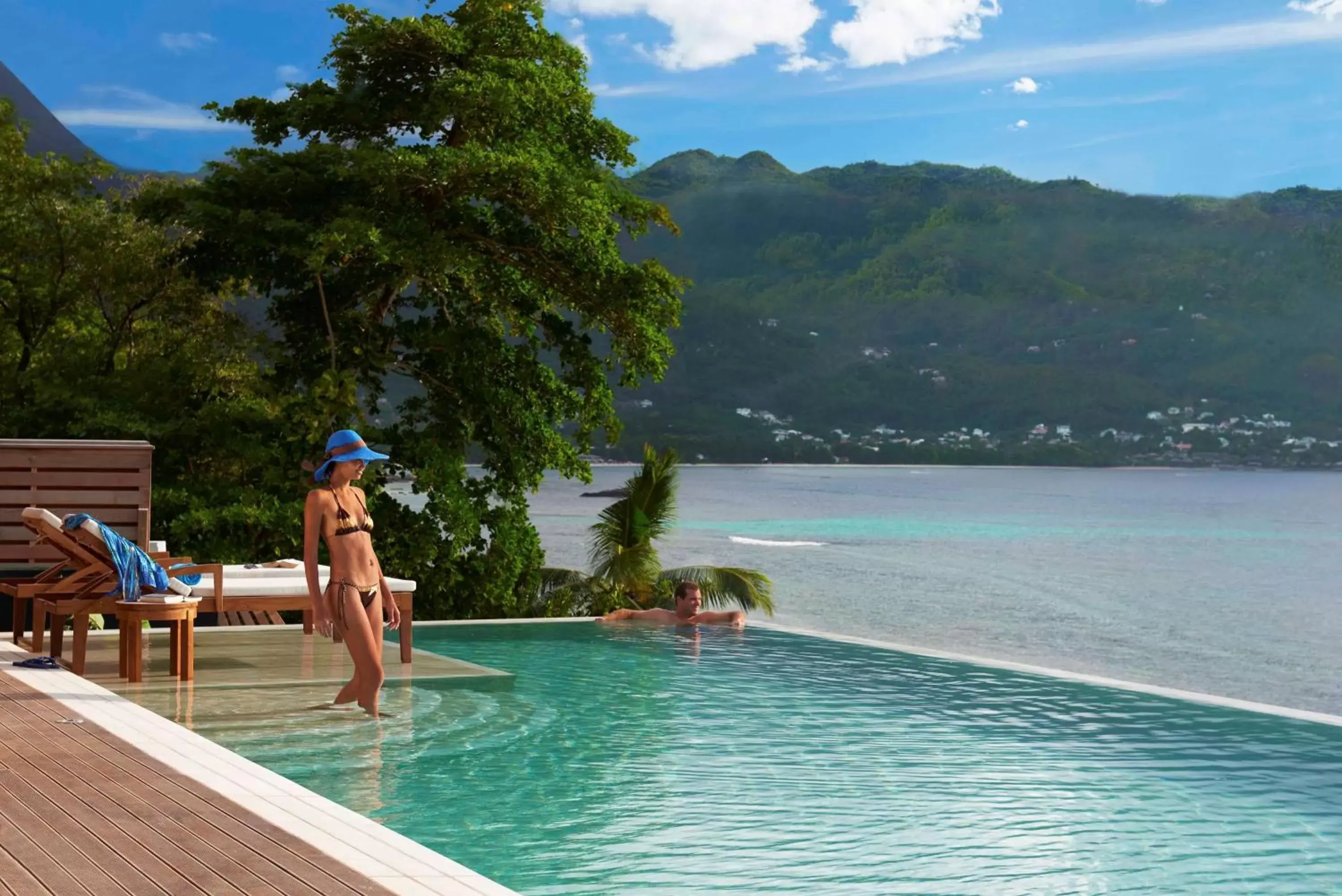Pool view in Hilton Seychelles Northolme Resort & Spa Pool view in Hilton Seychelles Northolme Resort & Spa
