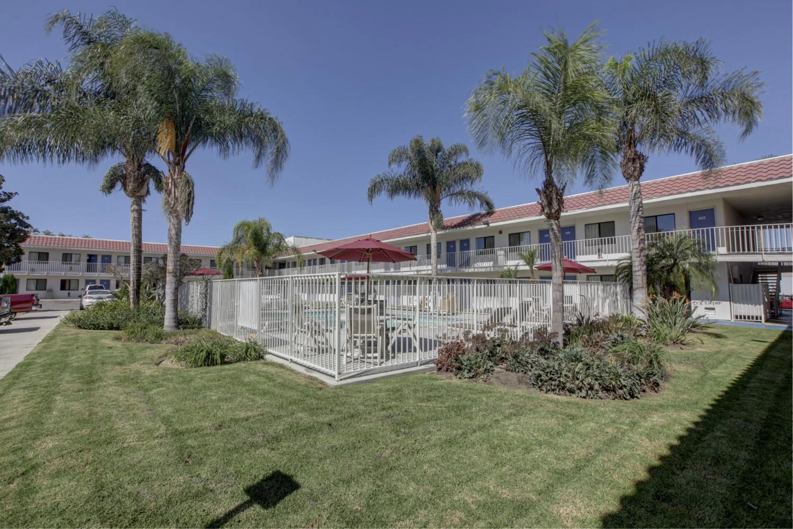 Facade/entrance in Motel 6-Corona, CA