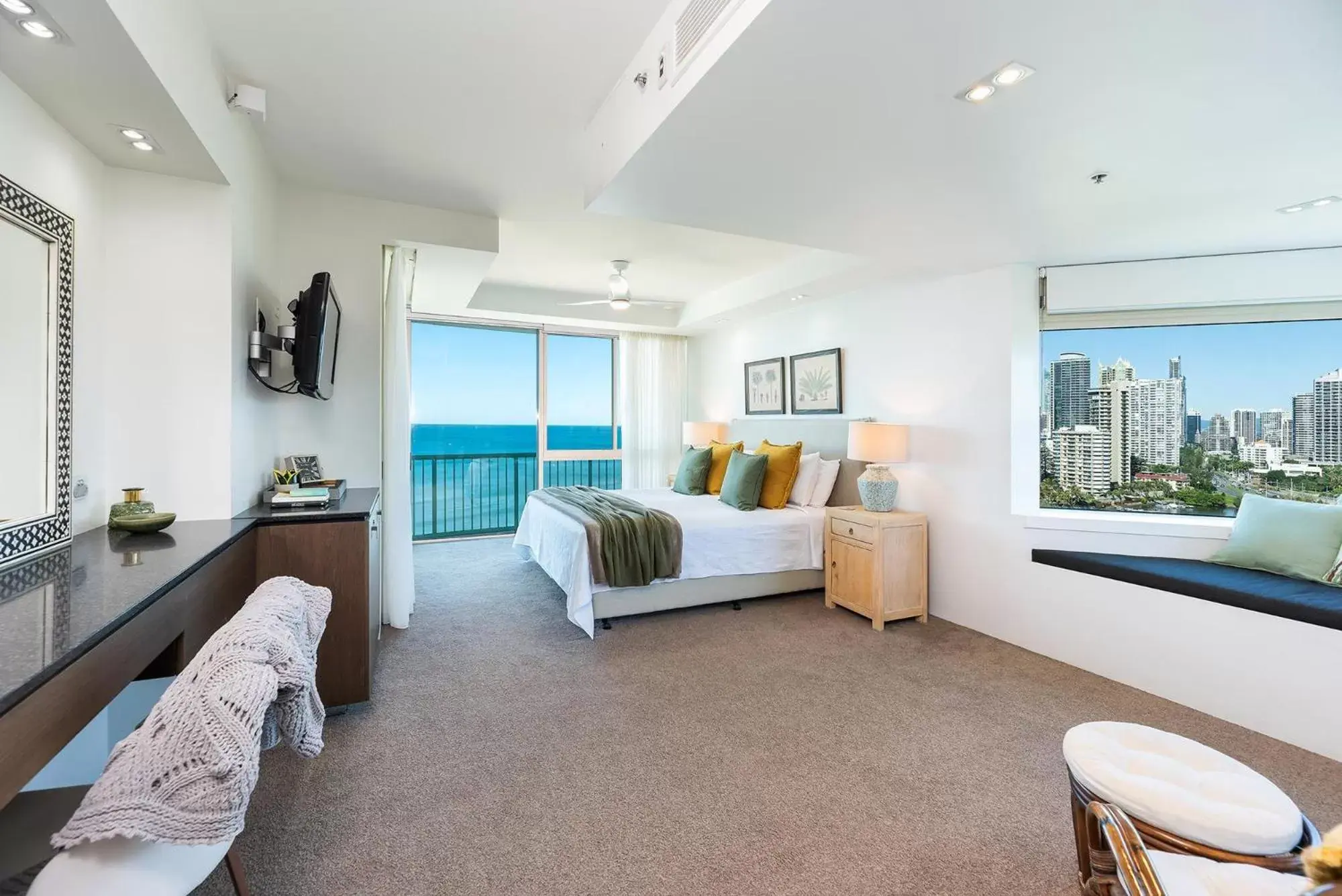 Bedroom, Sea View in The Waterford on Main Beach