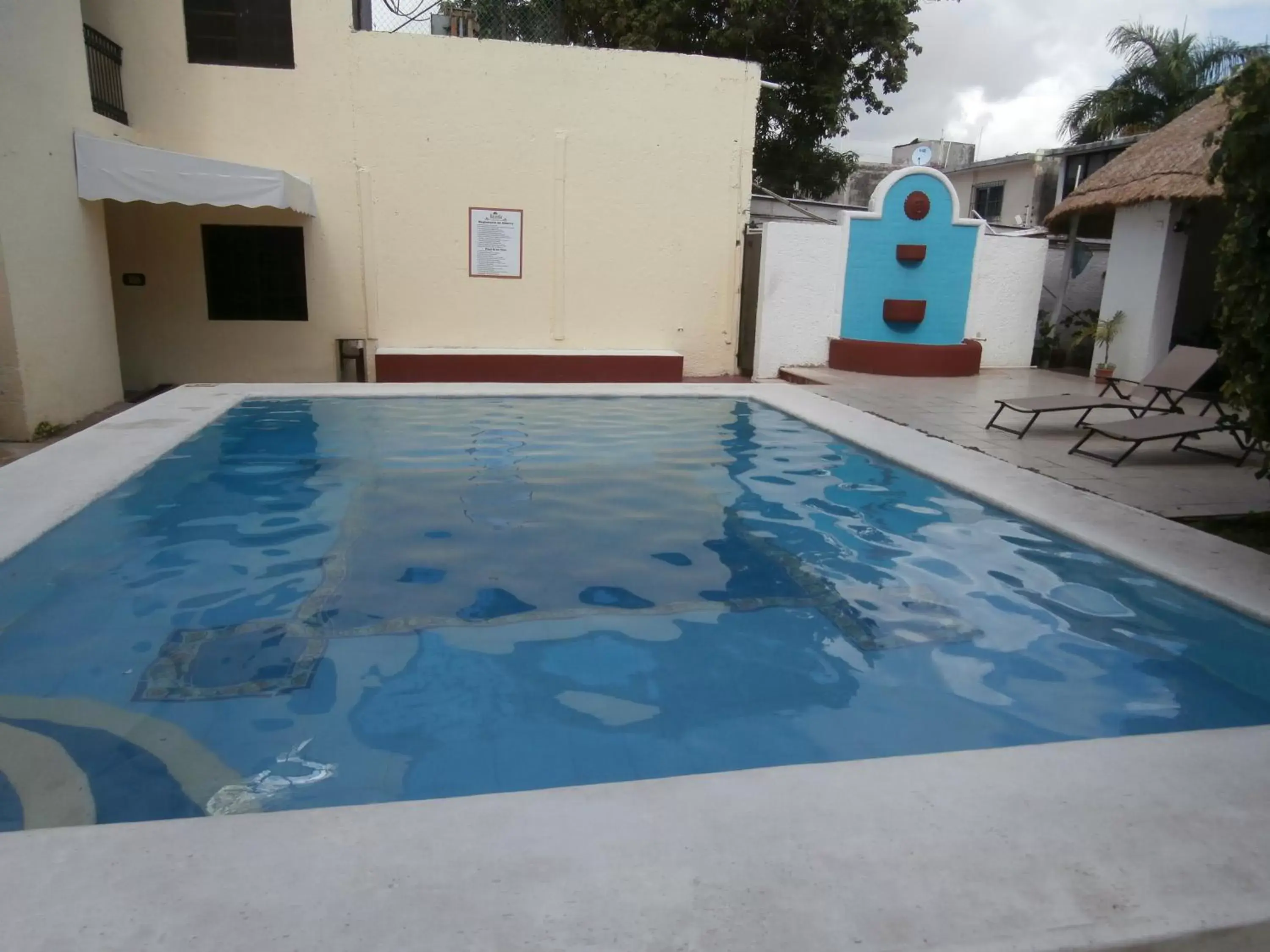 Decorative detail, Swimming Pool in Hotel Hacienda Cancun