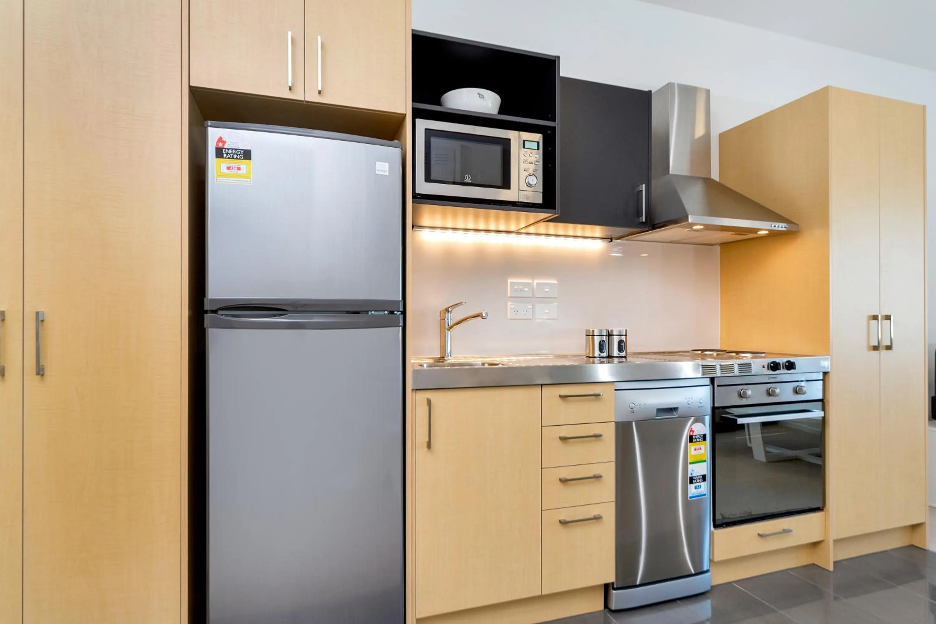 Kitchen or kitchenette in MCentral Apartments Manukau