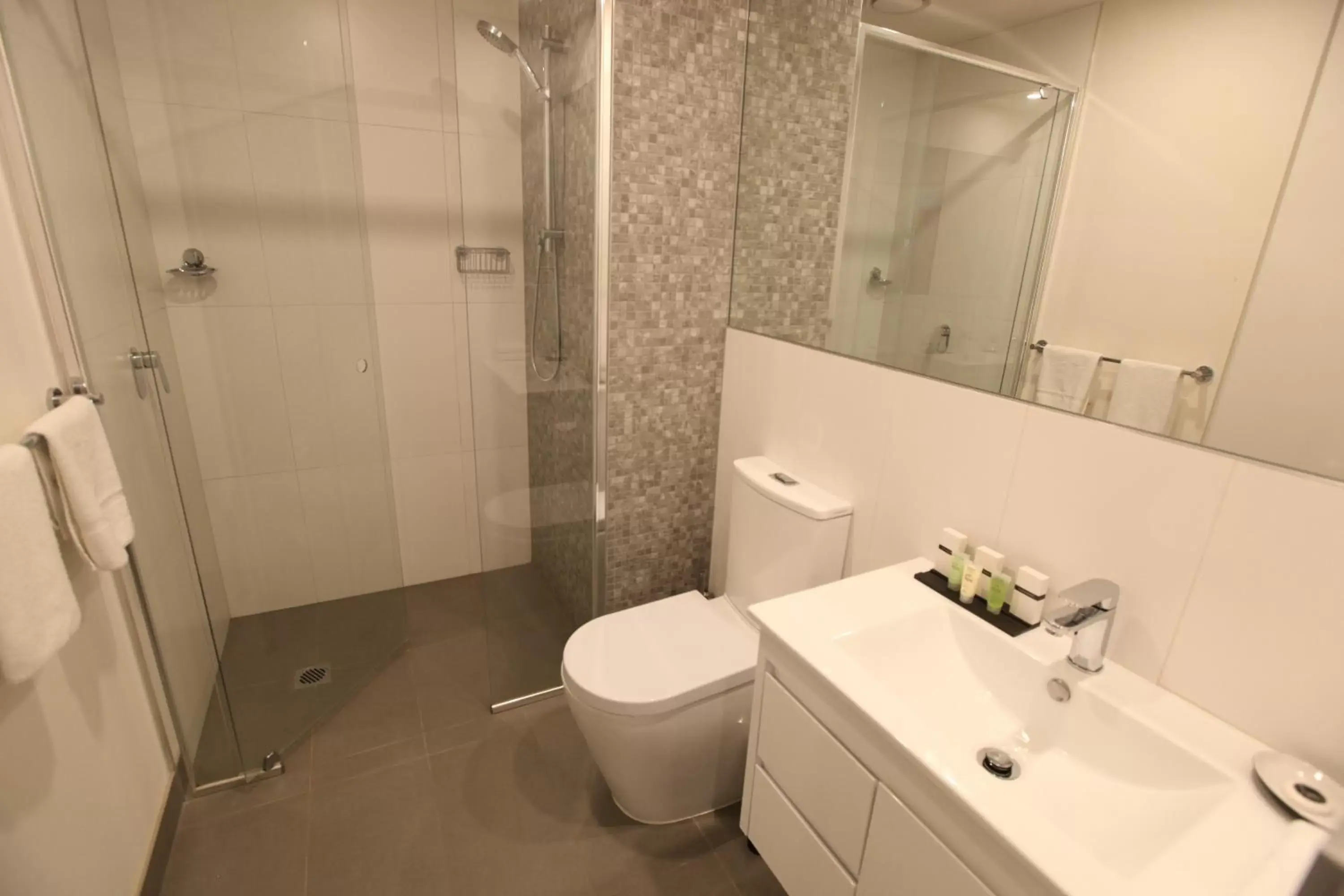 Shower, Bathroom in Melbourne Knox Central Apartment Hotel