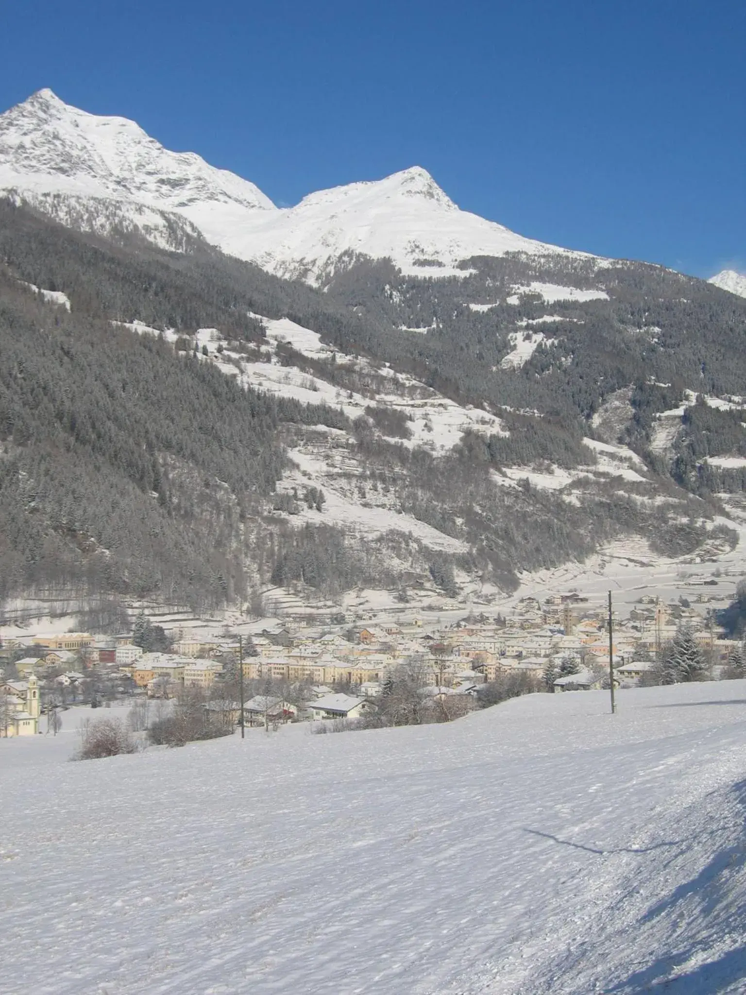 Mountain view, Winter in Albergo Croce Bianca