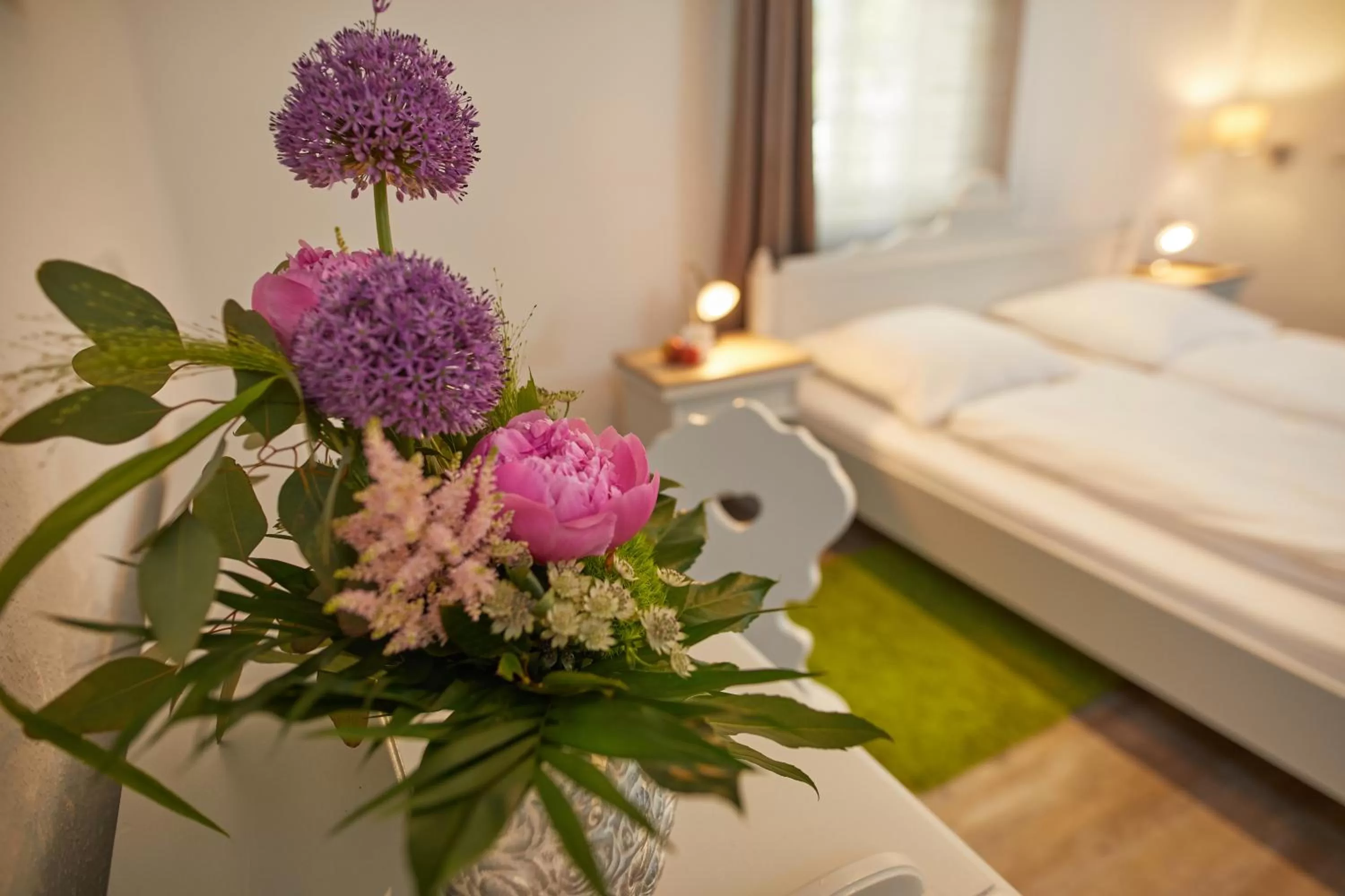 Bed in Hotel Landgraf