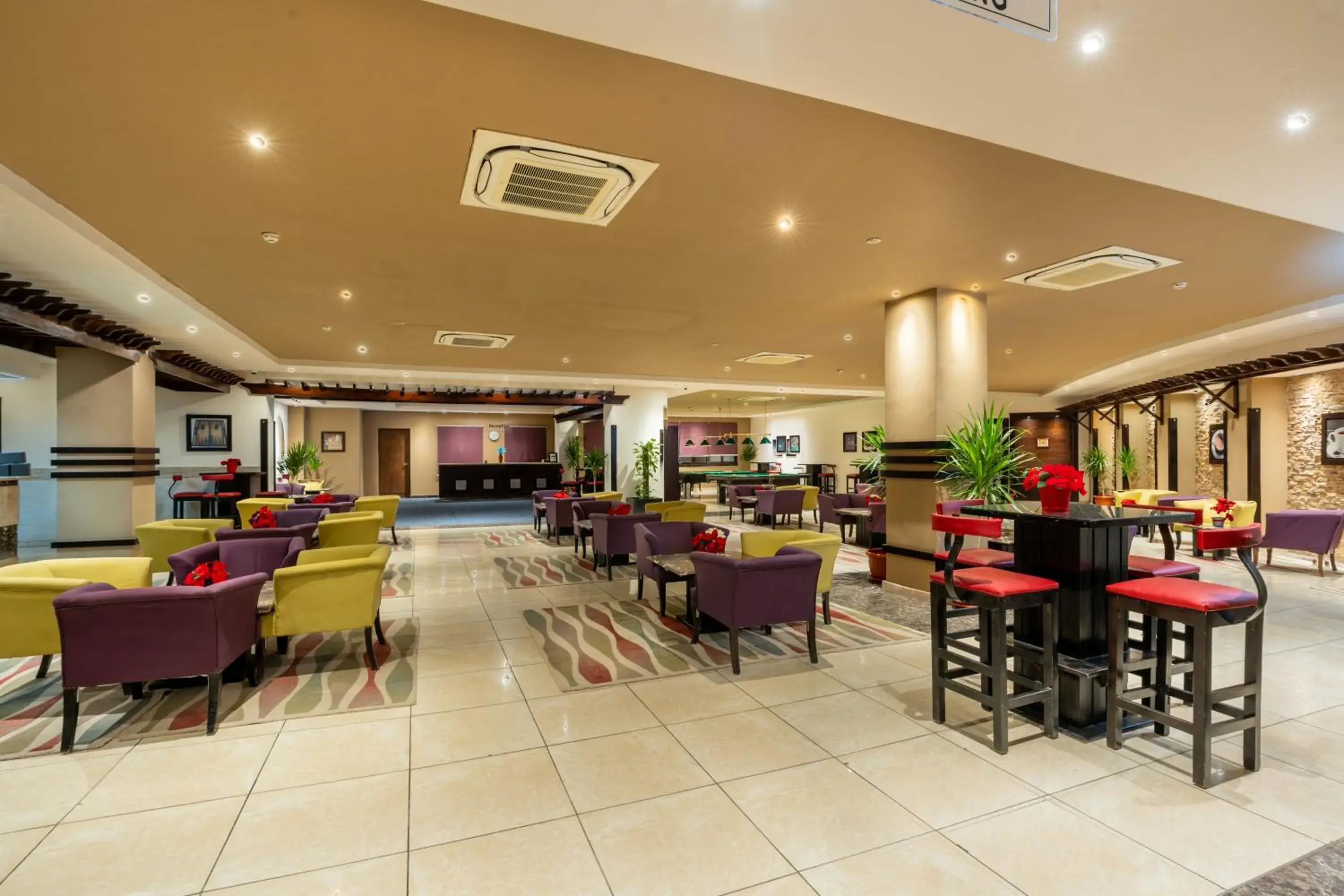 Lobby or reception, Restaurant/Places to Eat in El Karma Beach Resort & Aqua Park - Hurghada