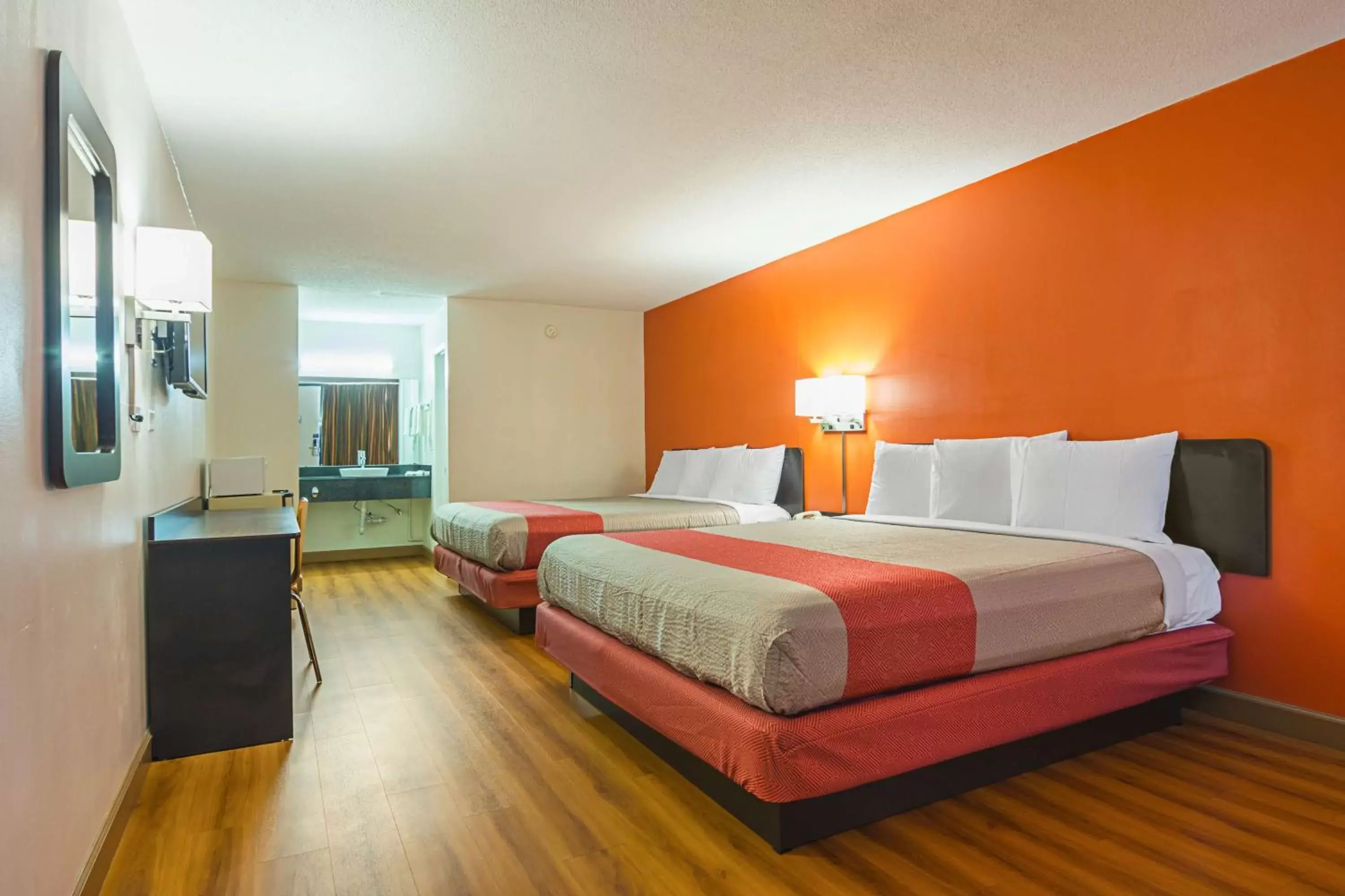 King Room with Two King Beds - Non-Smoking in Motel 6-Cleveland, TN King Room with Two King Beds - Non-Smoking in Motel 6-Cleveland, TN