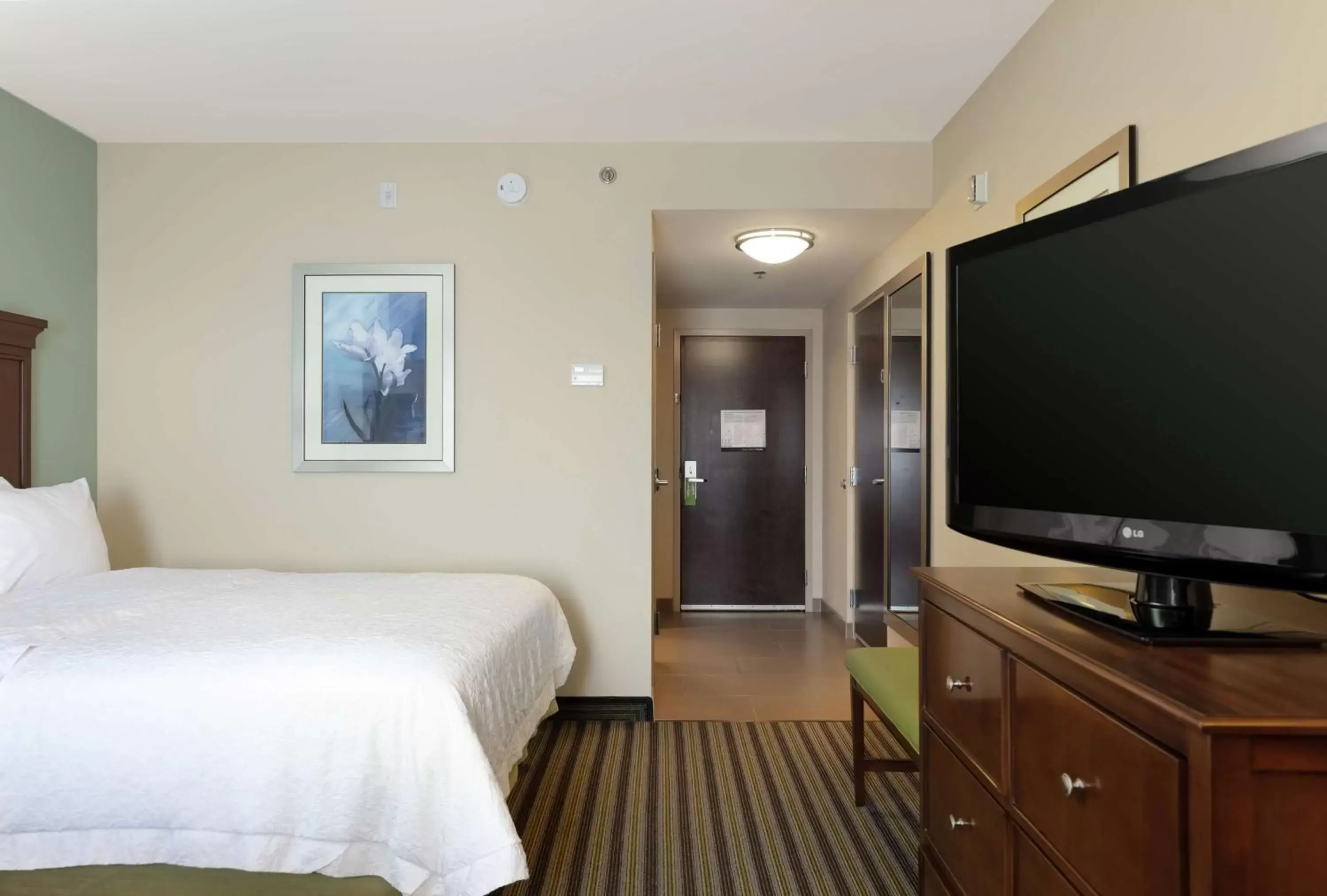 Bed, TV/Entertainment Center in Hampton Inn and Suites Adairsville/Calhoun Area