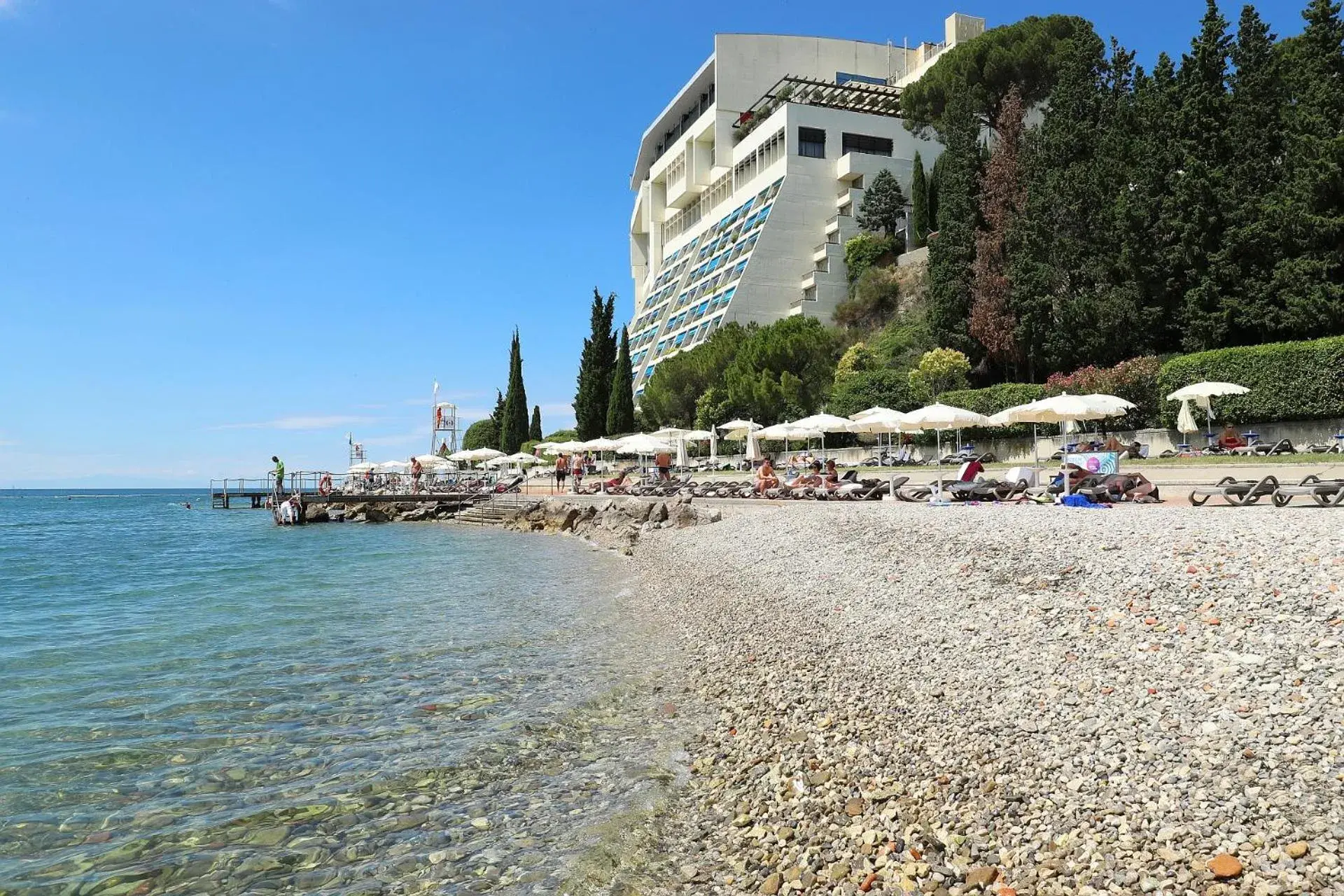 Facade/entrance, Beach in Grand Hotel Bernardin