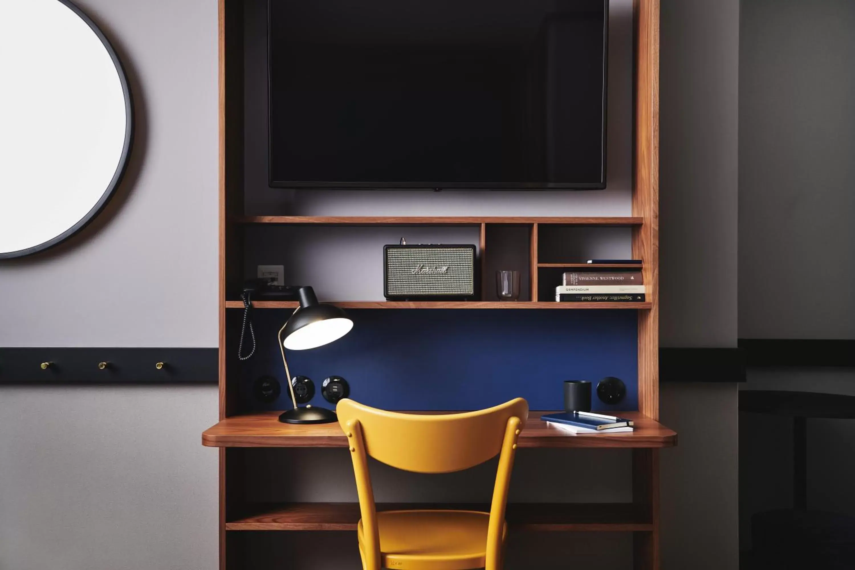 Decorative detail, TV/Entertainment Center in Hotel Gilbert