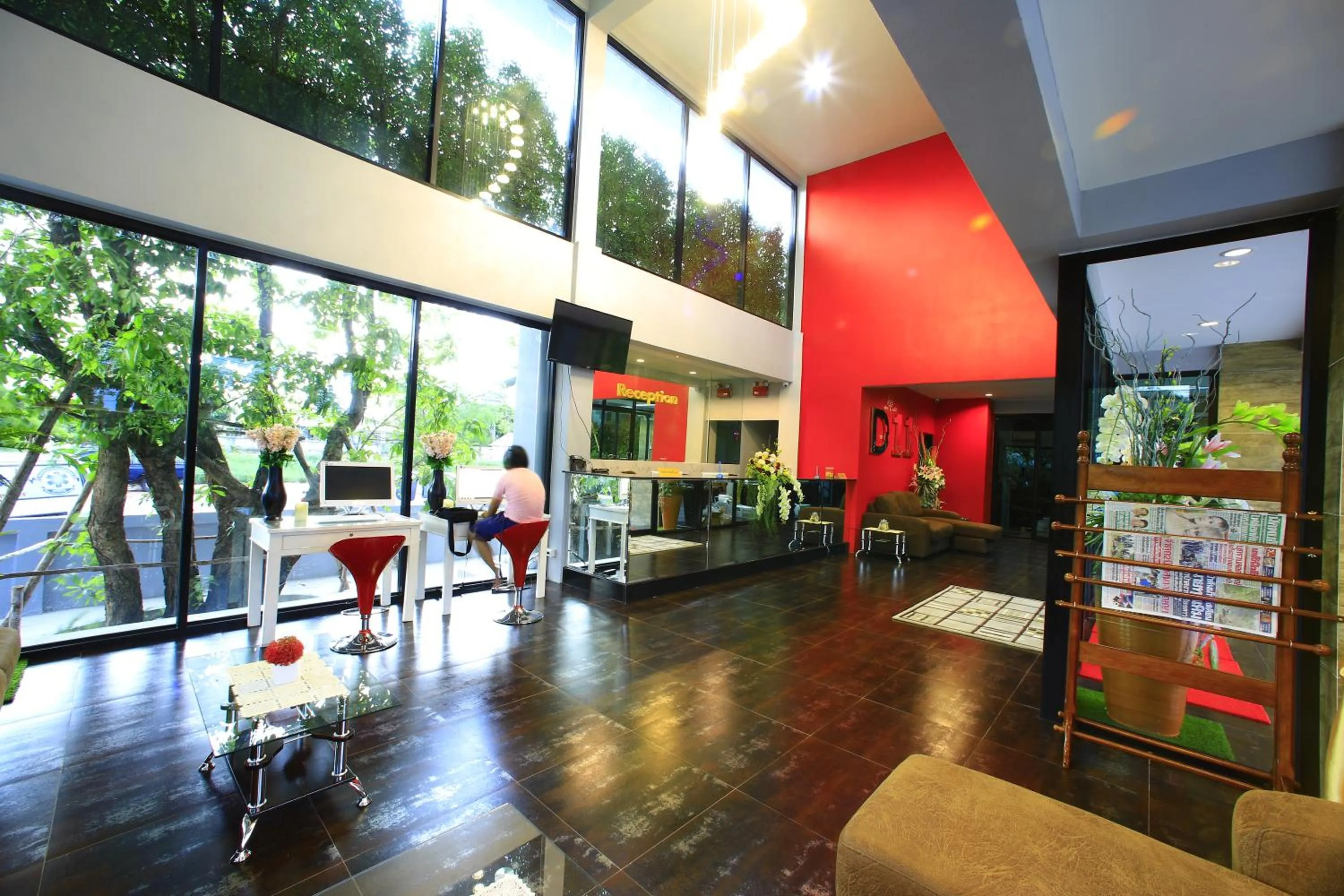 Lobby or reception in D11 Hotel