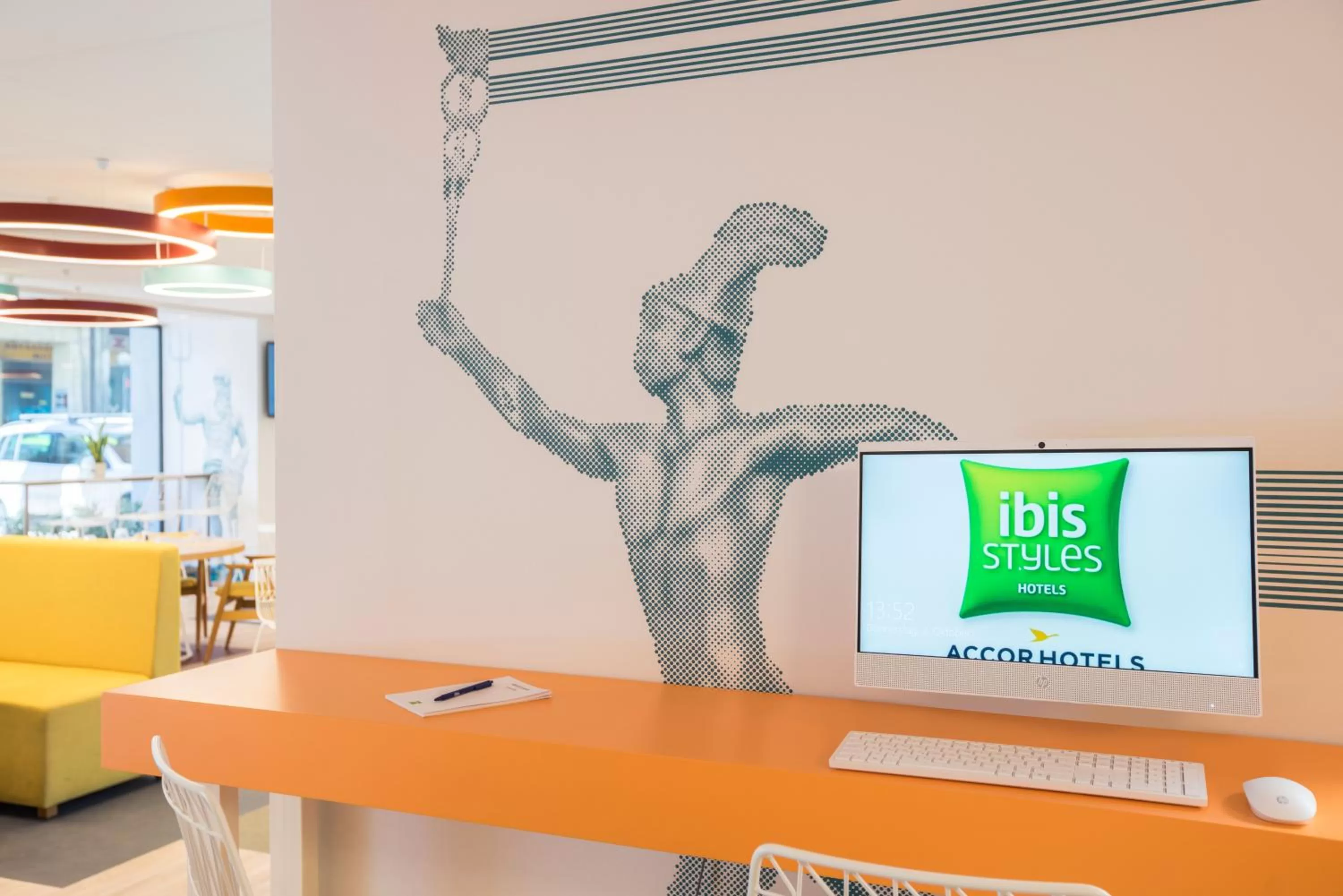 Lobby or reception in ibis Styles Athens Routes