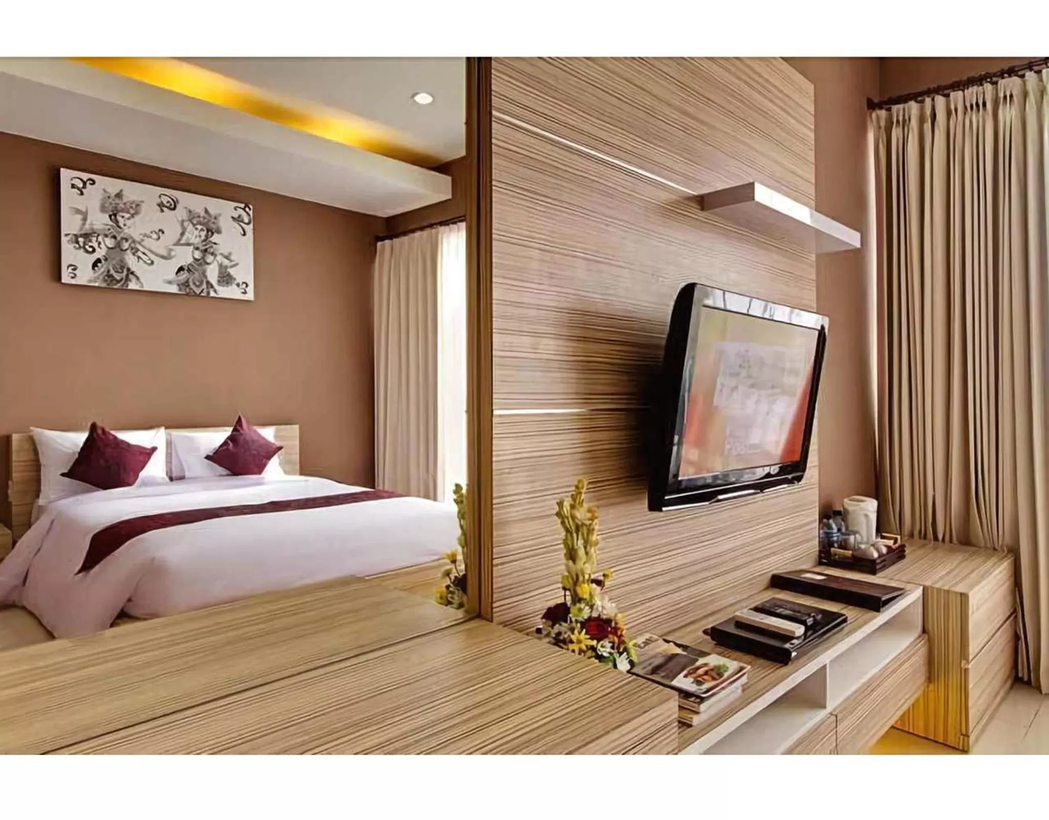 TV and multimedia, Bed in ABISHA Resort Jimbaran