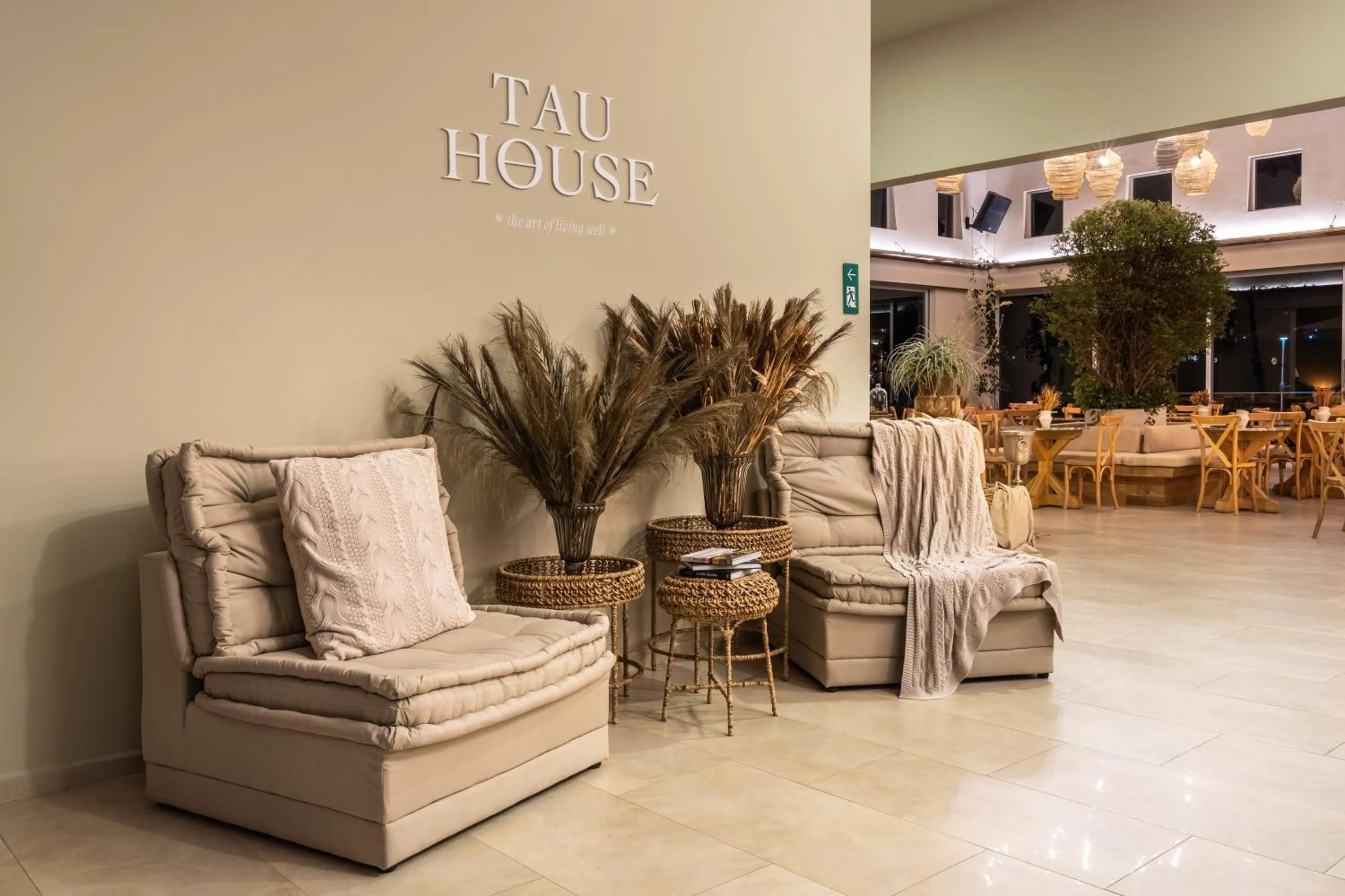 Living room in Tau House