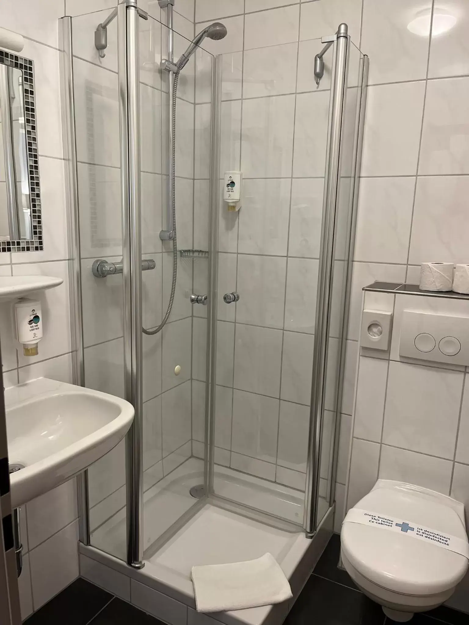 Shower, Bathroom in Stadt-gut-Hotel Siegboot