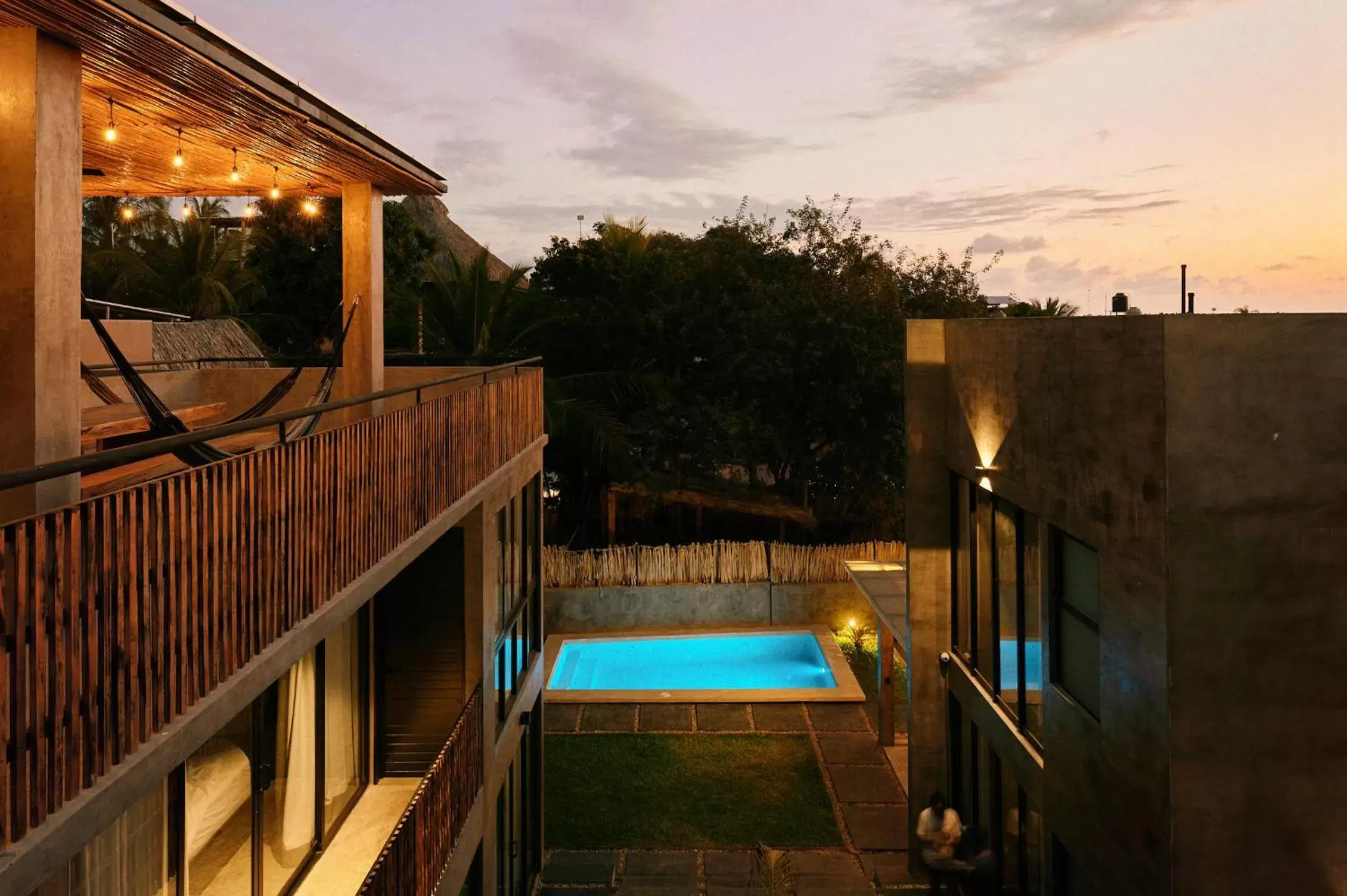 Balcony/Terrace, Pool View in Aldea Paraíso