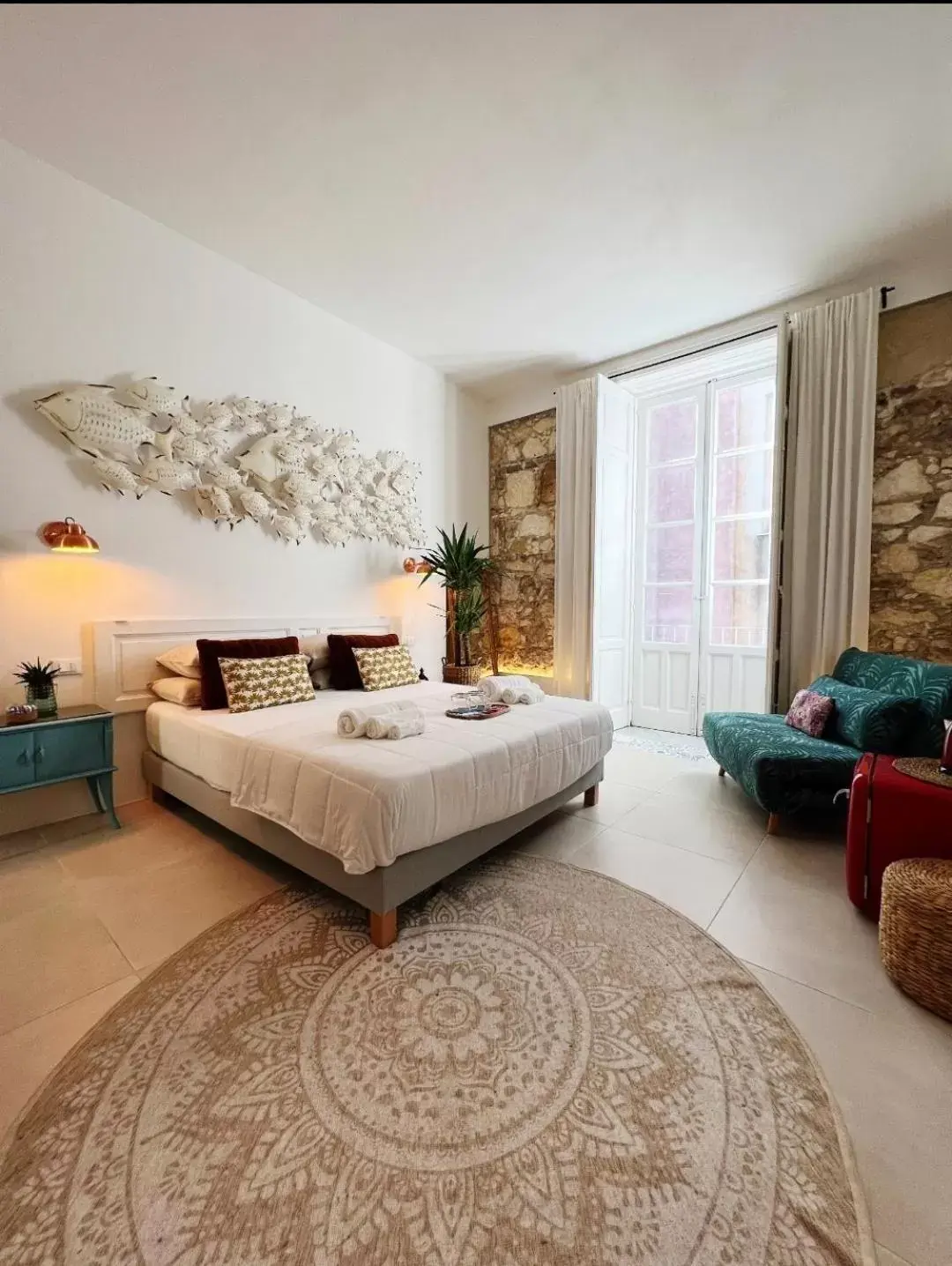 Bedroom, Bed in Calamùrn Ortigia