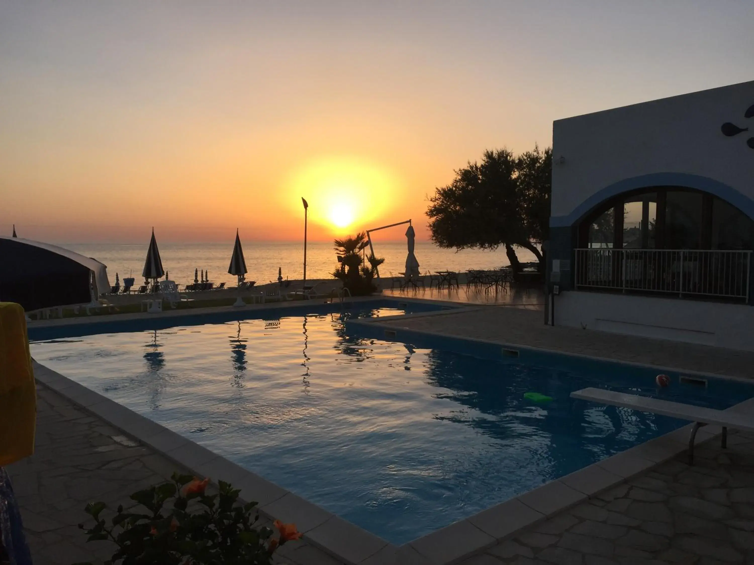 Swimming pool, Sunrise/Sunset in Hotel Poseidon