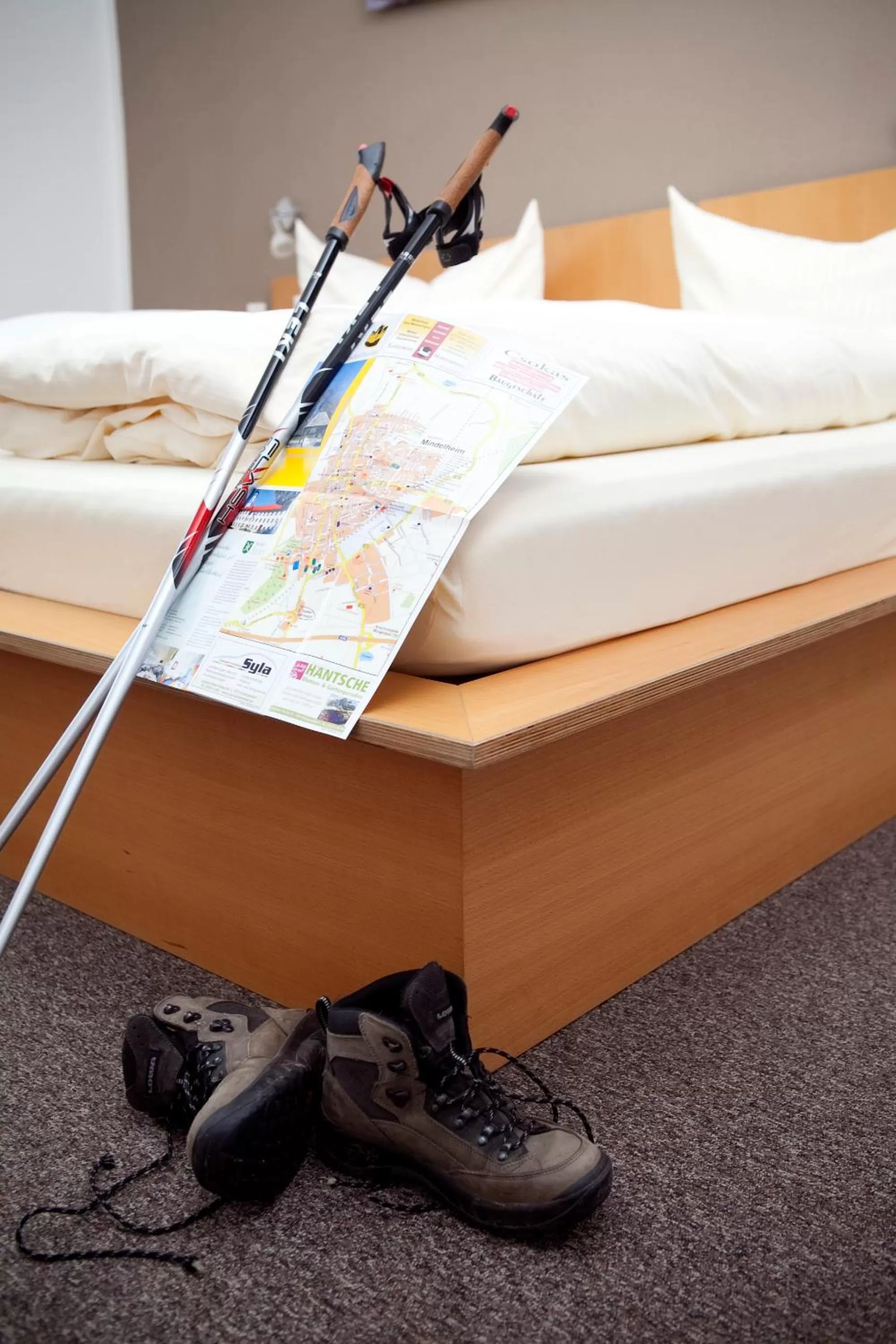 Decorative detail, Bed in GS Hotel Mindelheim