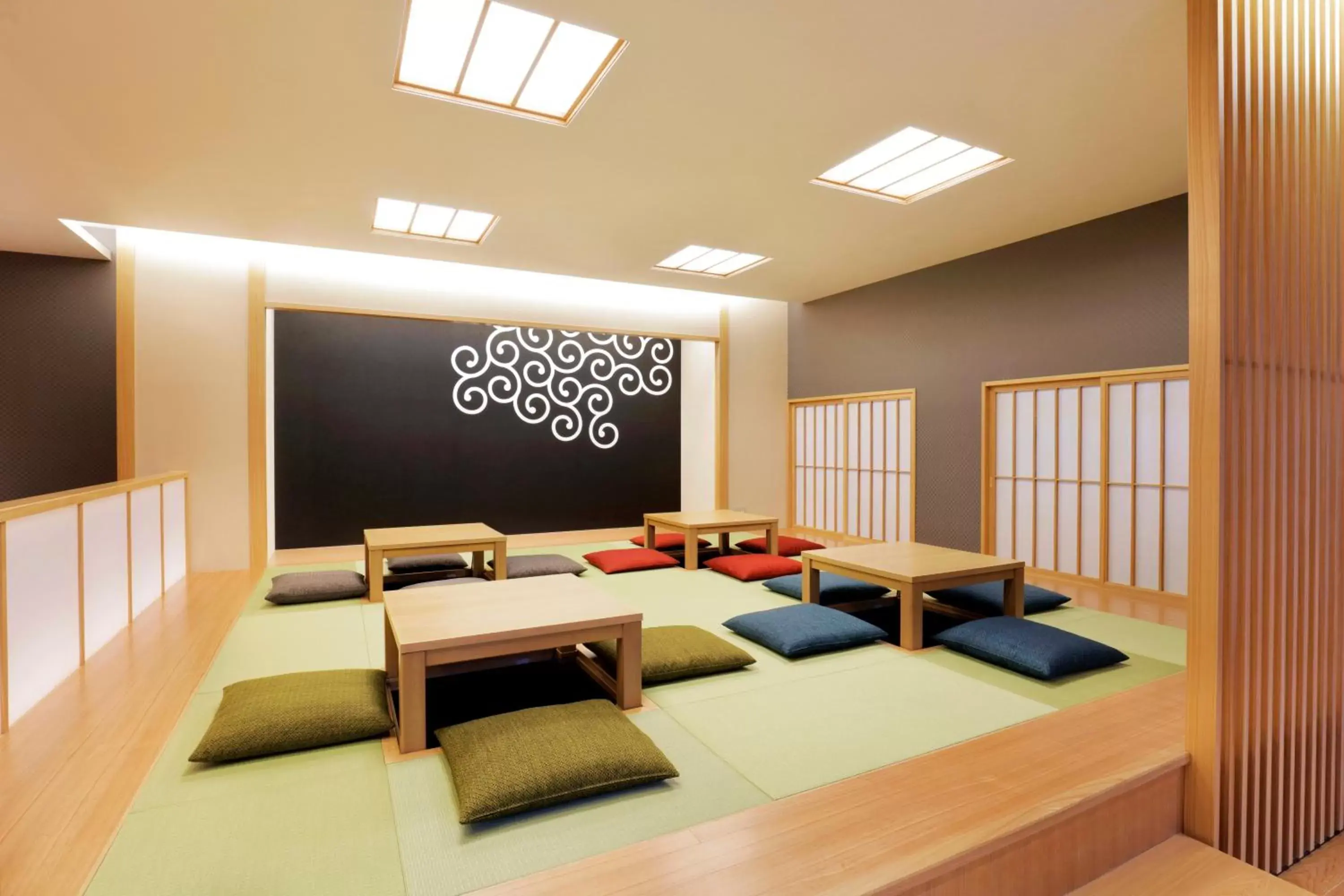 Communal lounge/ TV room in karaksa hotel Sapporo