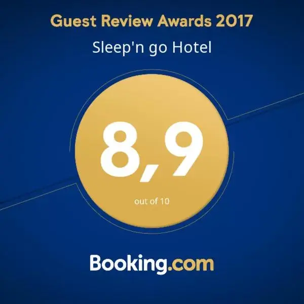 Certificate/Award in Sleep'n go Hotel