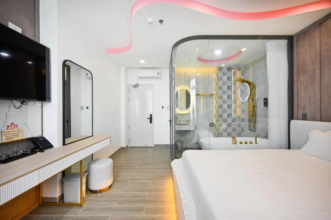 Shower, Bed in Lotus Airport Hotel Saigon