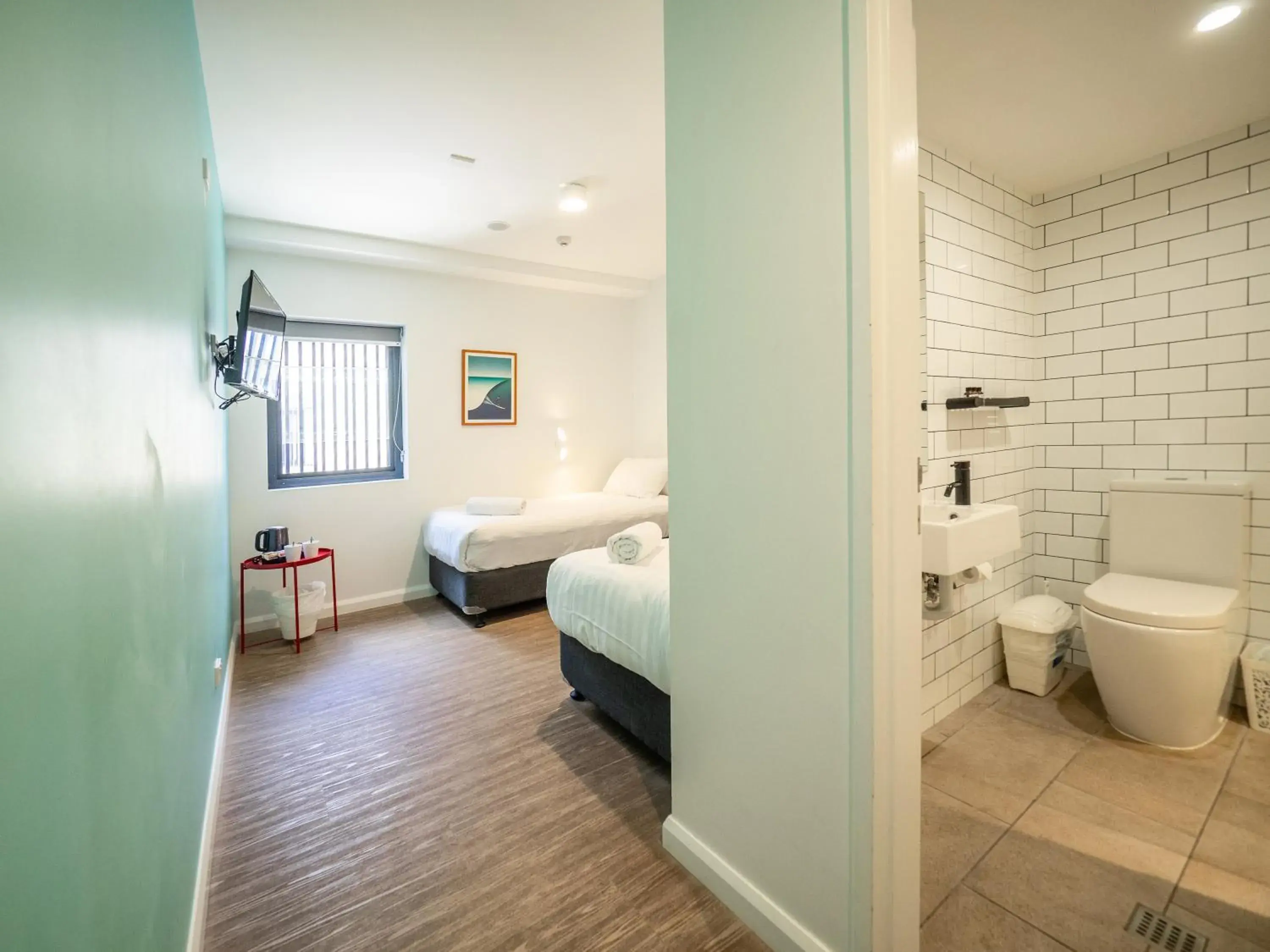 Bed, Bathroom in YHA Byron Bay