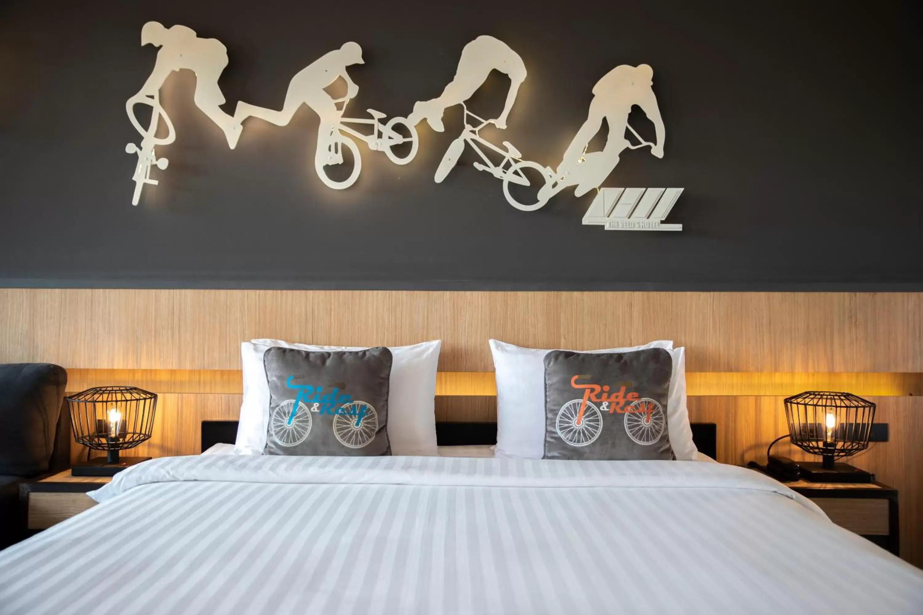 Bed in The VELO'S Hotel and Pumptrack