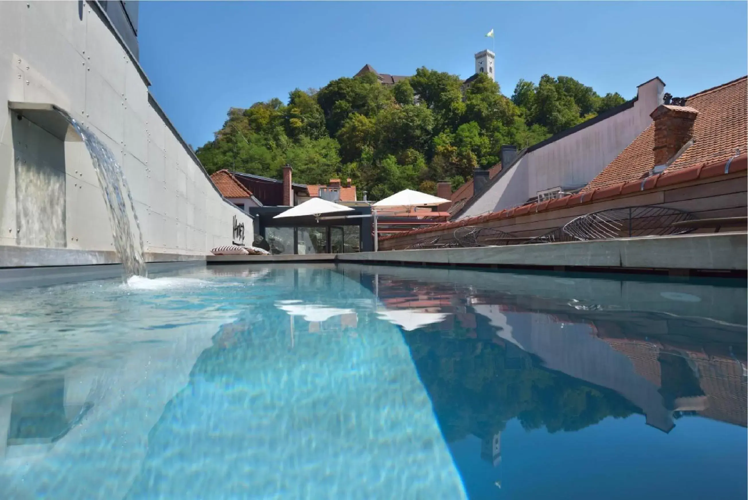 Patio, Swimming Pool in Vander Urbani Resort - a Member of Design Hotels