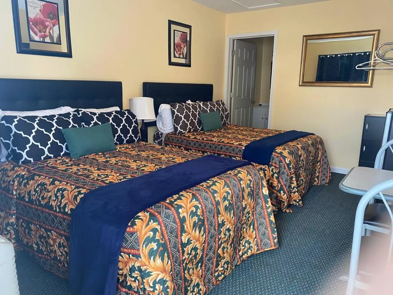 Bed in Western Motel