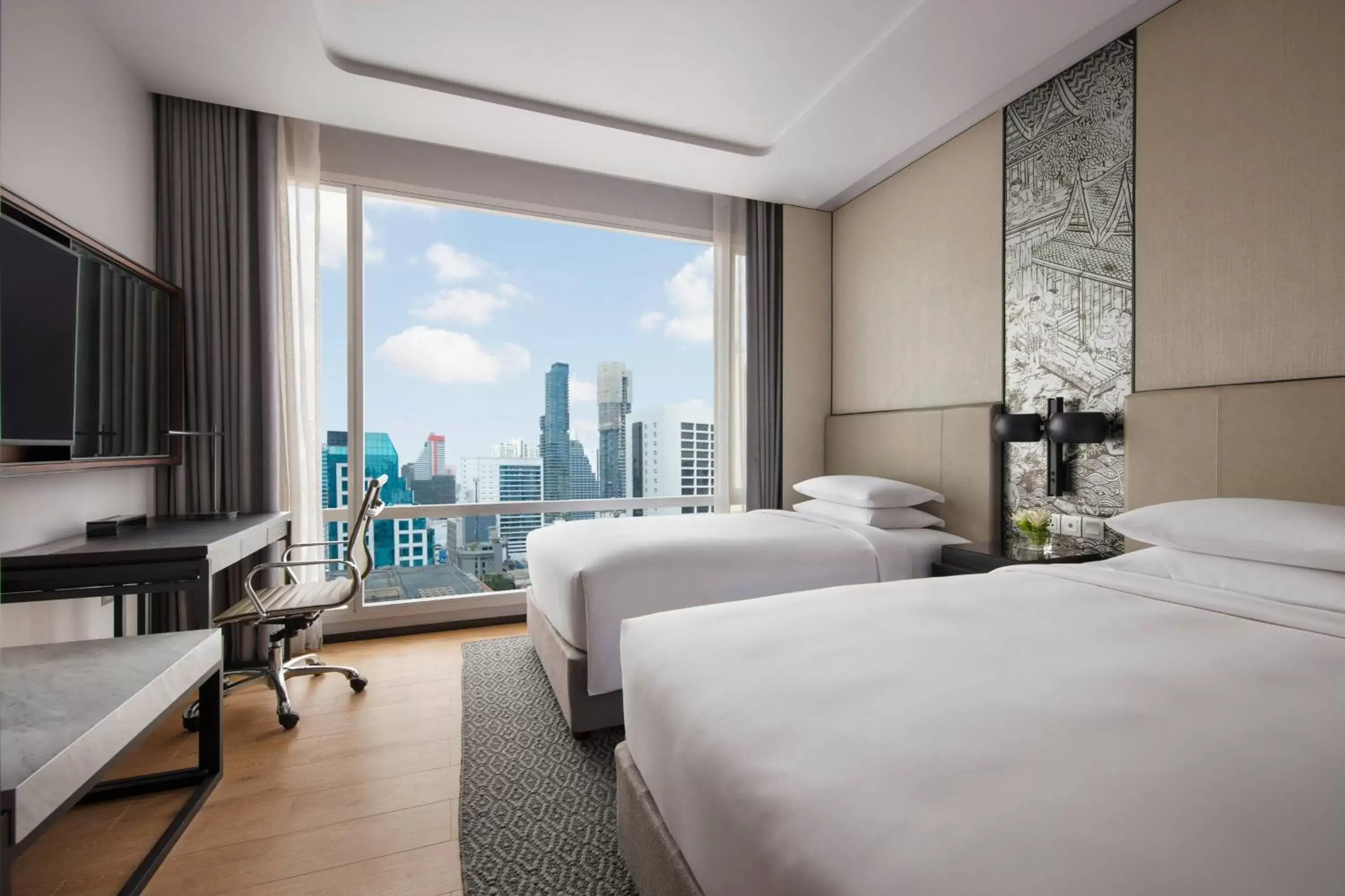 Bedroom in Bangkok Marriott Hotel The Surawongse