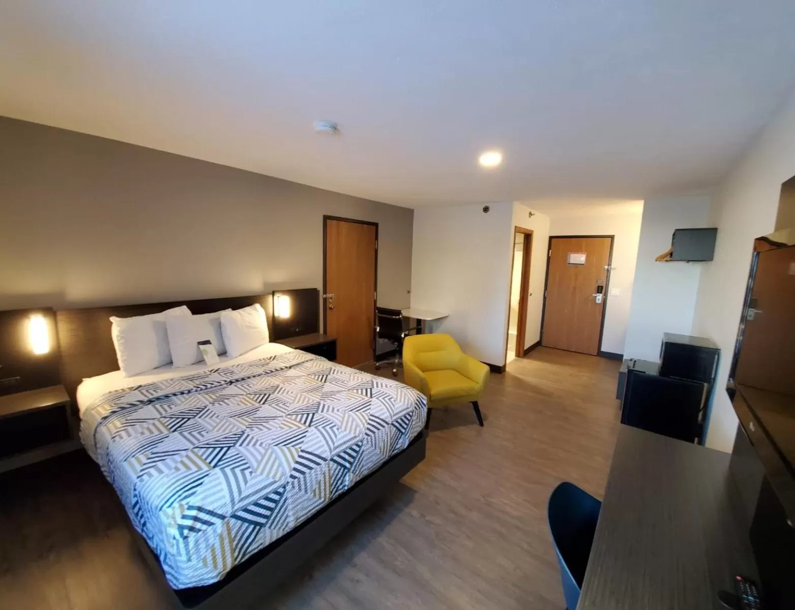 Bed in Motel 6-Kewanee, IL