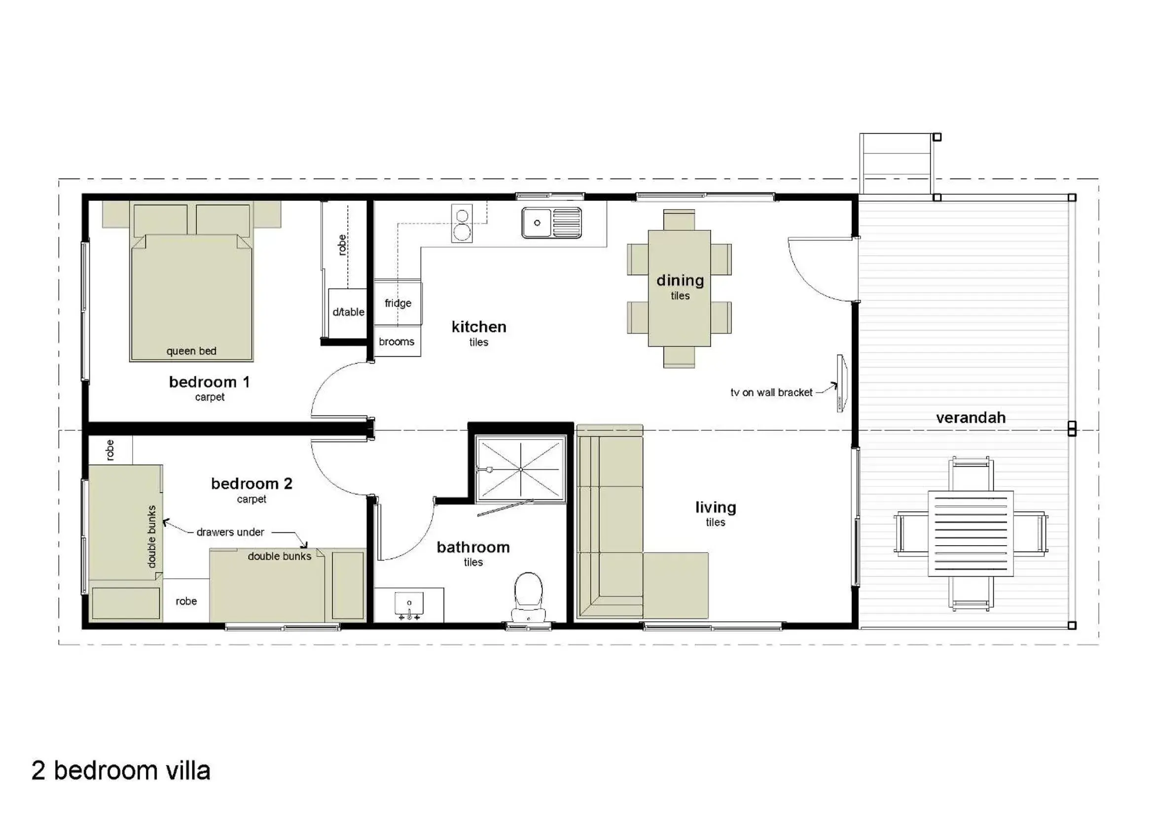 Floor Plan in Alivio Tourist Park Canberra