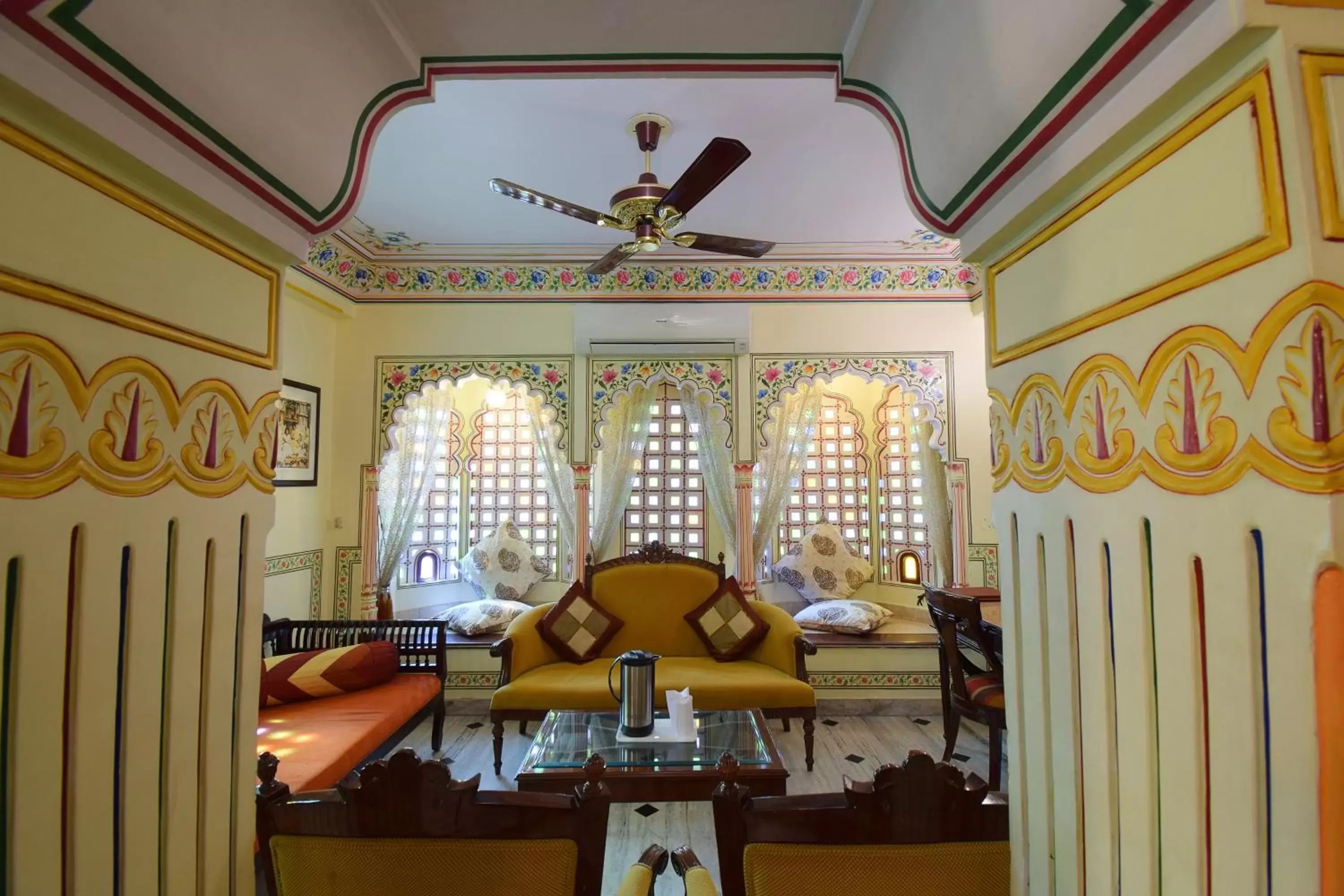 Seating area in Umaid Bhawan - A Heritage Style Boutique Hotel