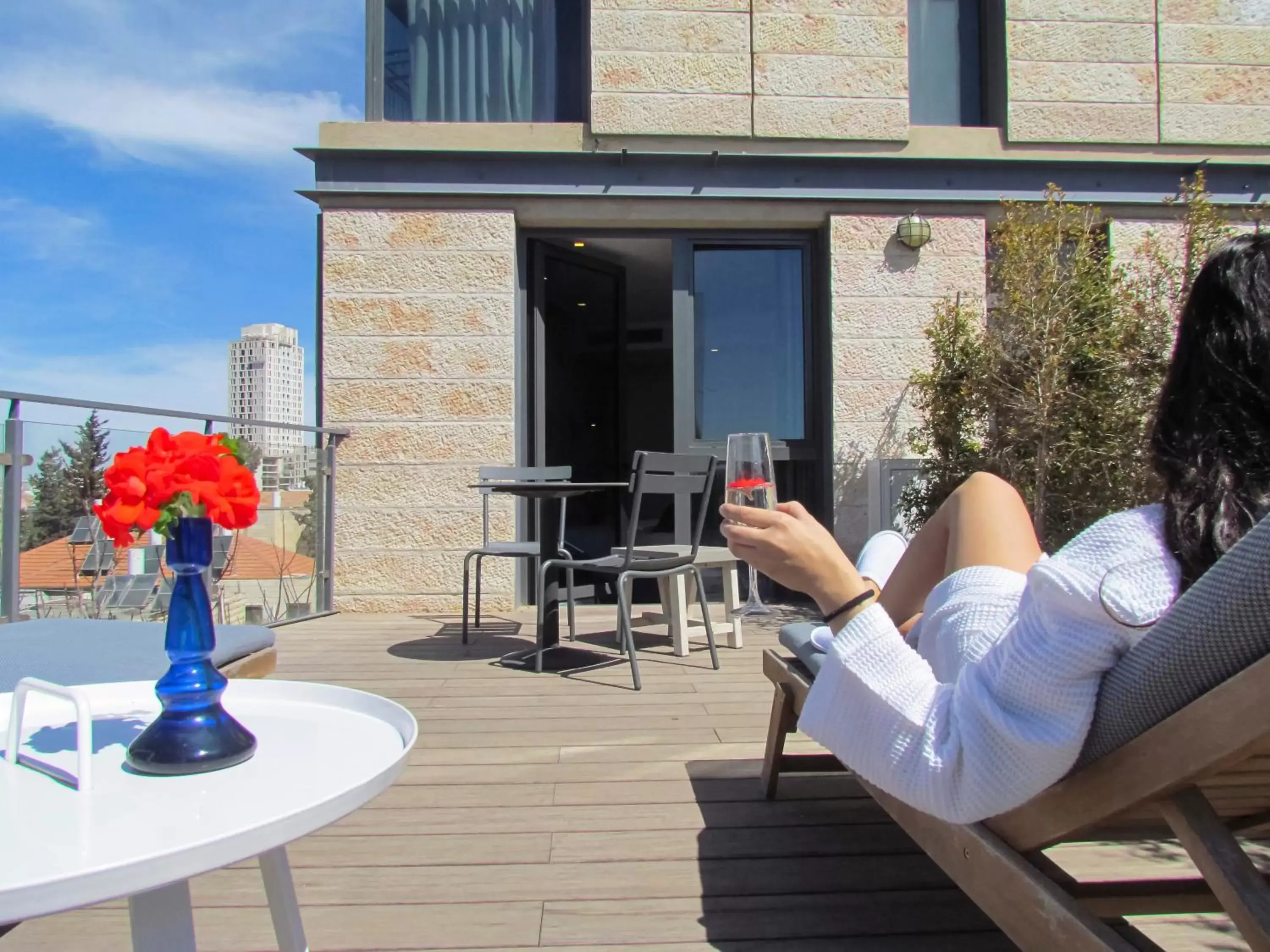 Balcony/Terrace in Bezalel Hotel - an Atlas Boutique Hotel