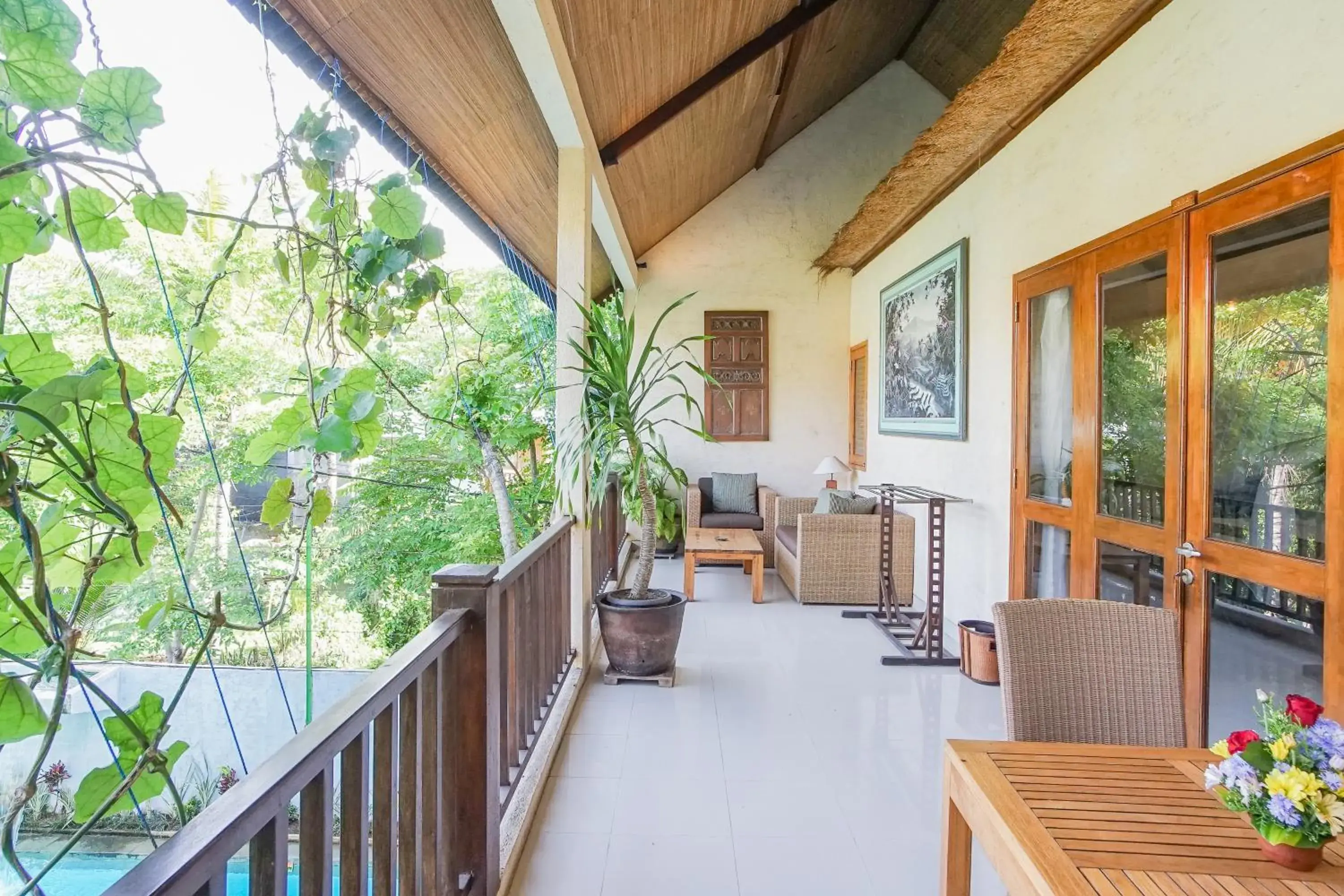 Balcony/Terrace in Villa Puriartha Ubud - CHSE Certified