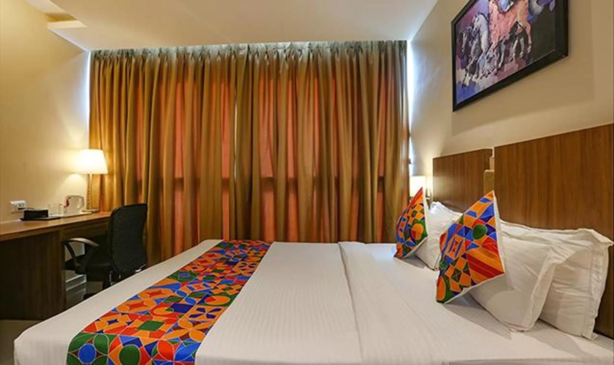 Bed in FabHotel Royal Mumbai International Airport